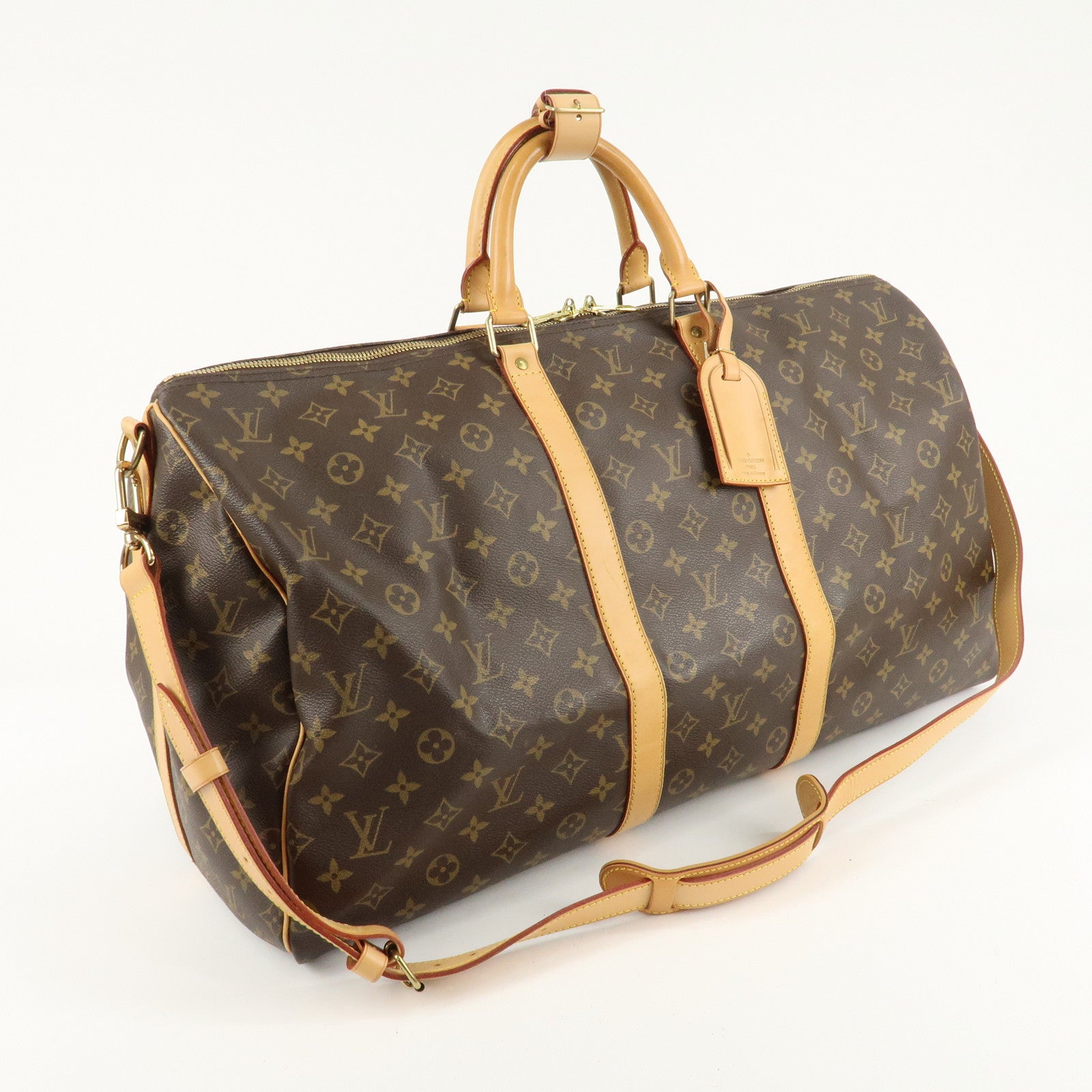 Louis Vuitton Monogram Keep All Bandouliere 55 Boston Bag M41414