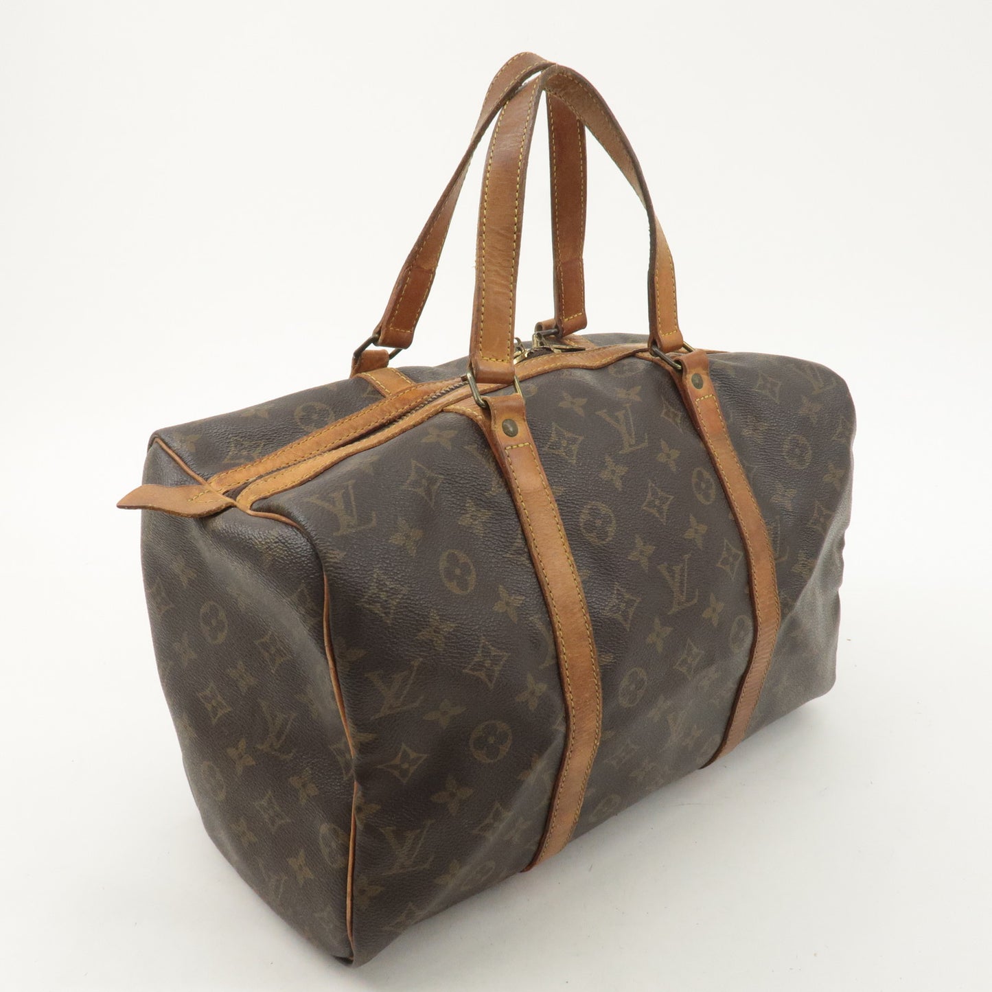 Louis Vuitton Monogram Sac Souple 35 Boston Bag Brown M41626