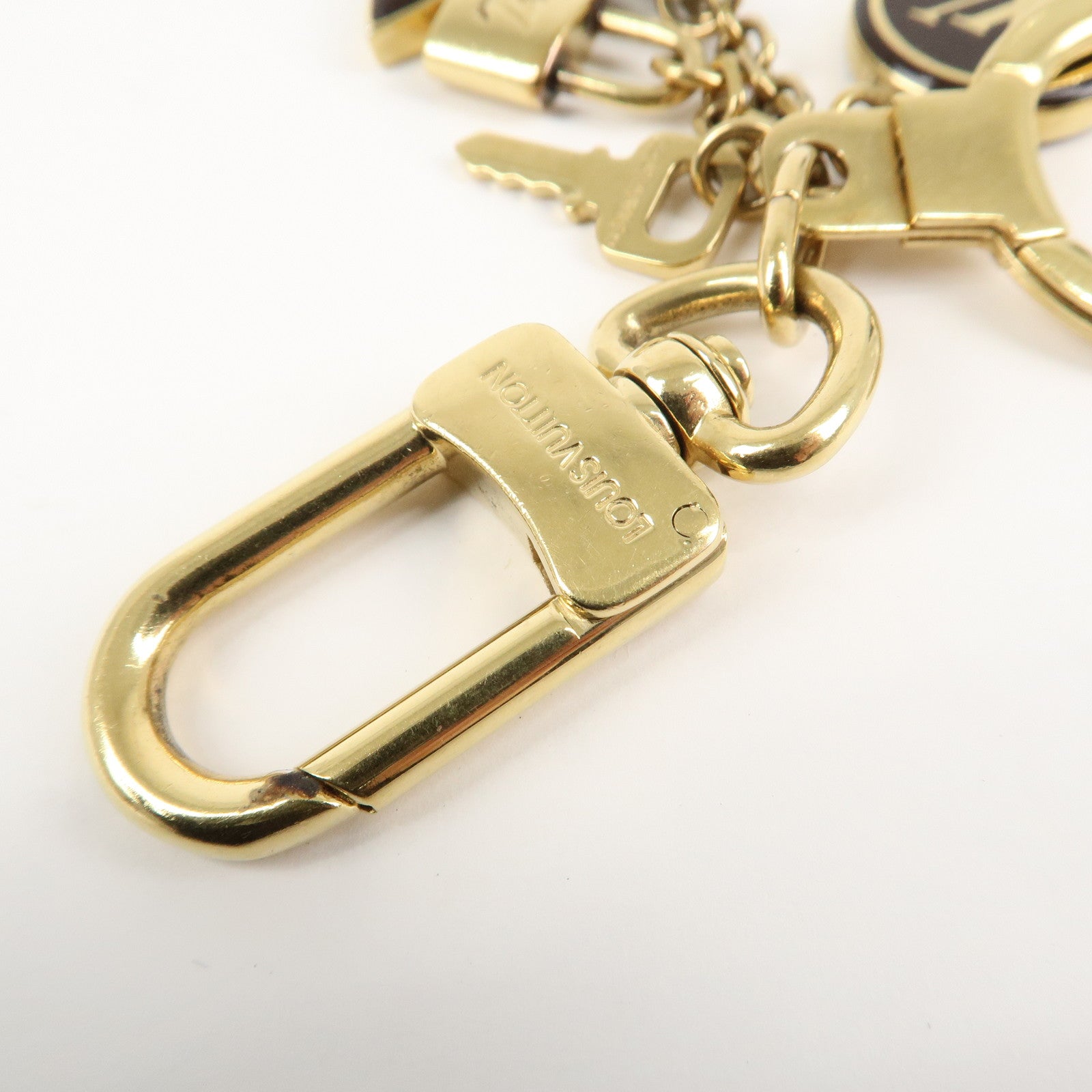 Louis Vuitton Porte Cles Pampille Bag Charm Gold Black M91929 Used