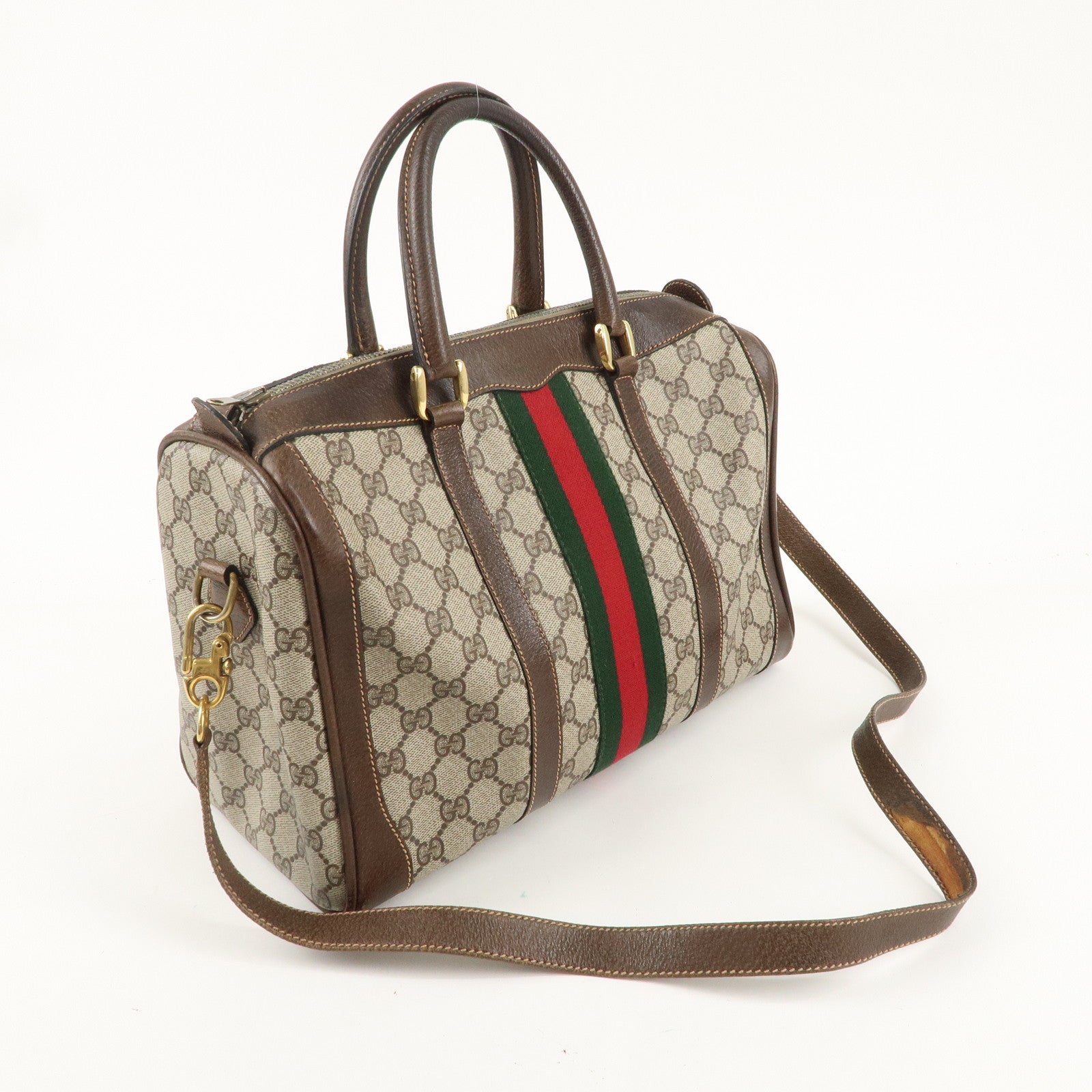 GUCCI Old Gucci Sherry GG Plus Leather 2WAY Boston 40.02.606.33