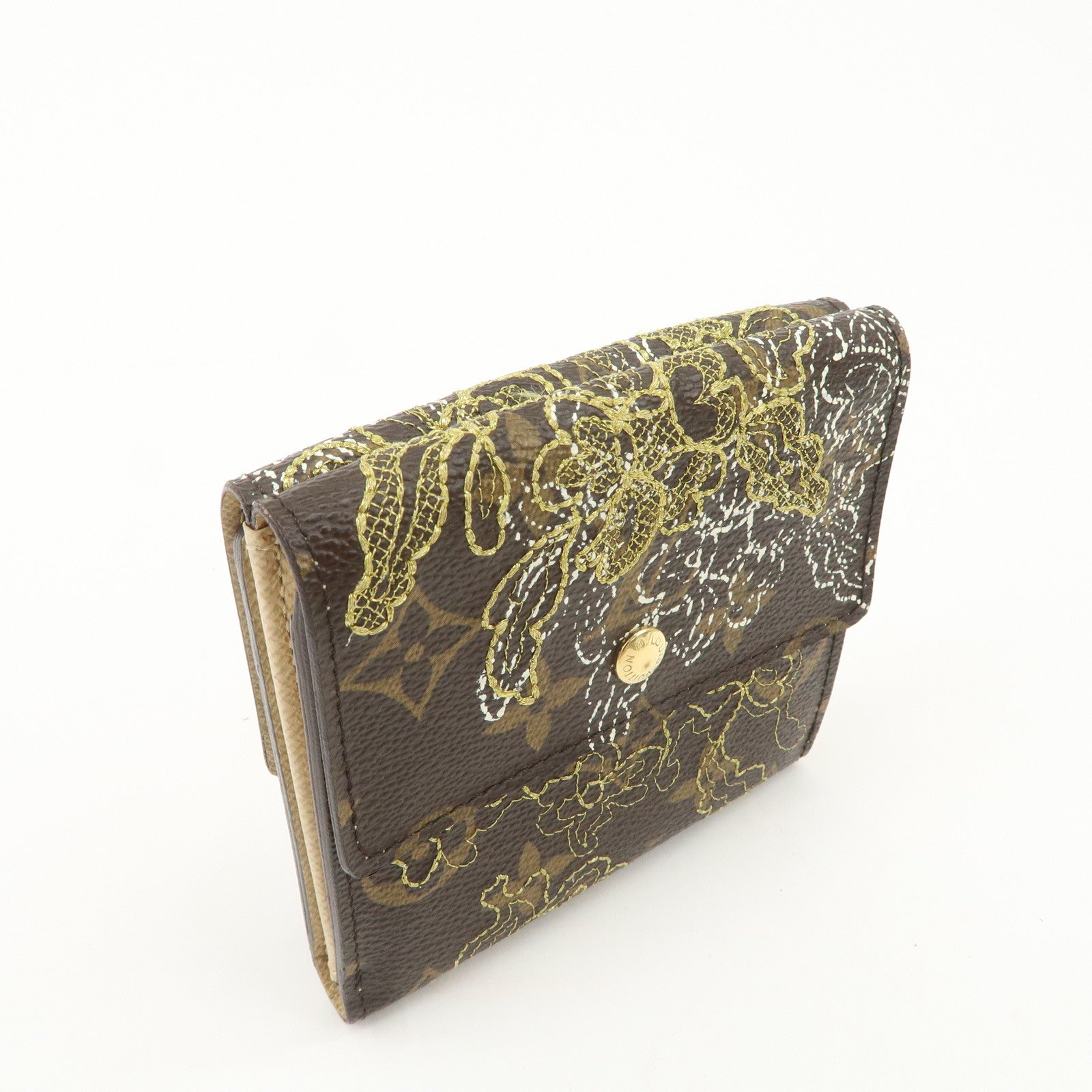 Louis Vuitton Monogram Dantel Porte Monnaie Bier Cult Credit Used