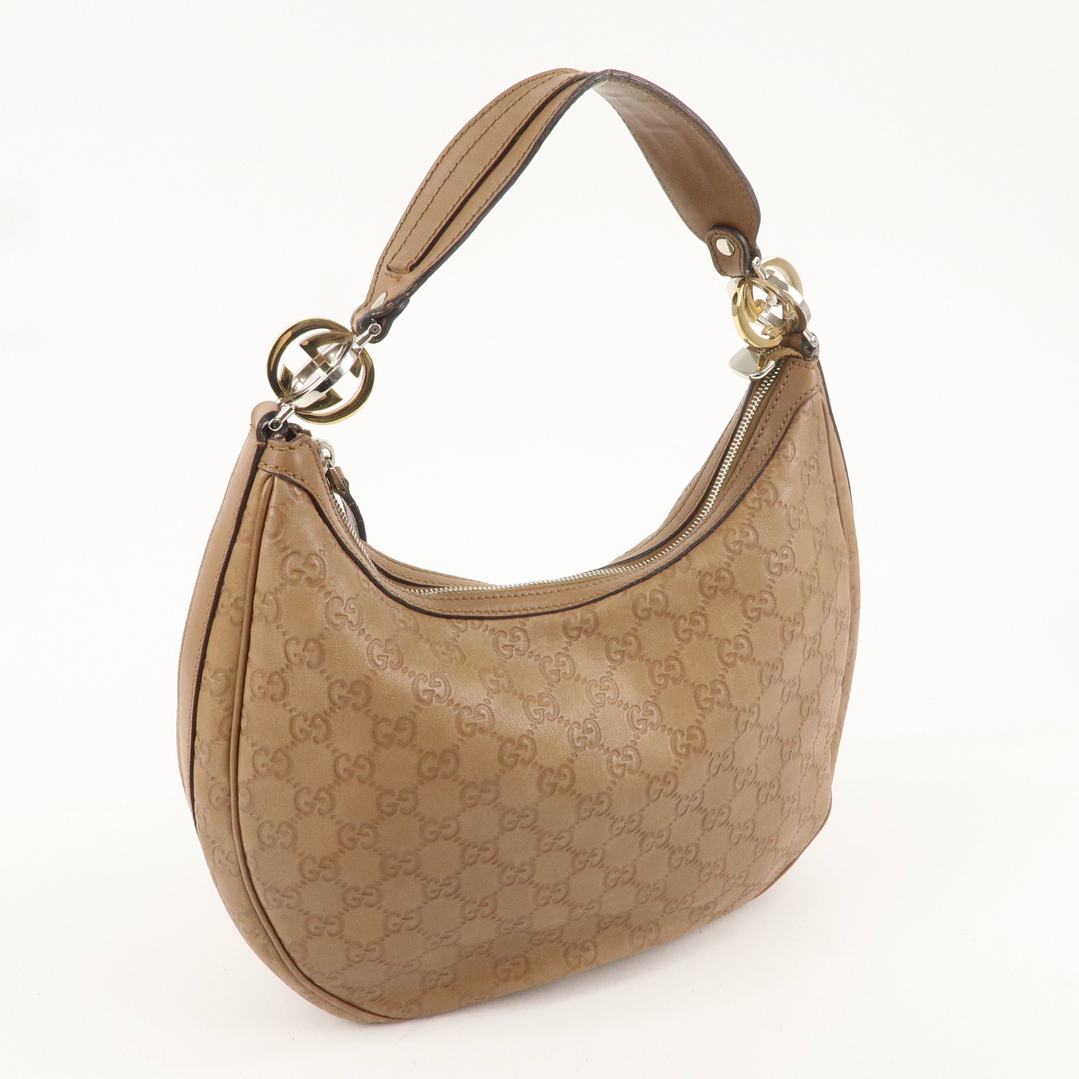 GUCCI GG Twins Guccissima Leather One Shoulder Bag 232962