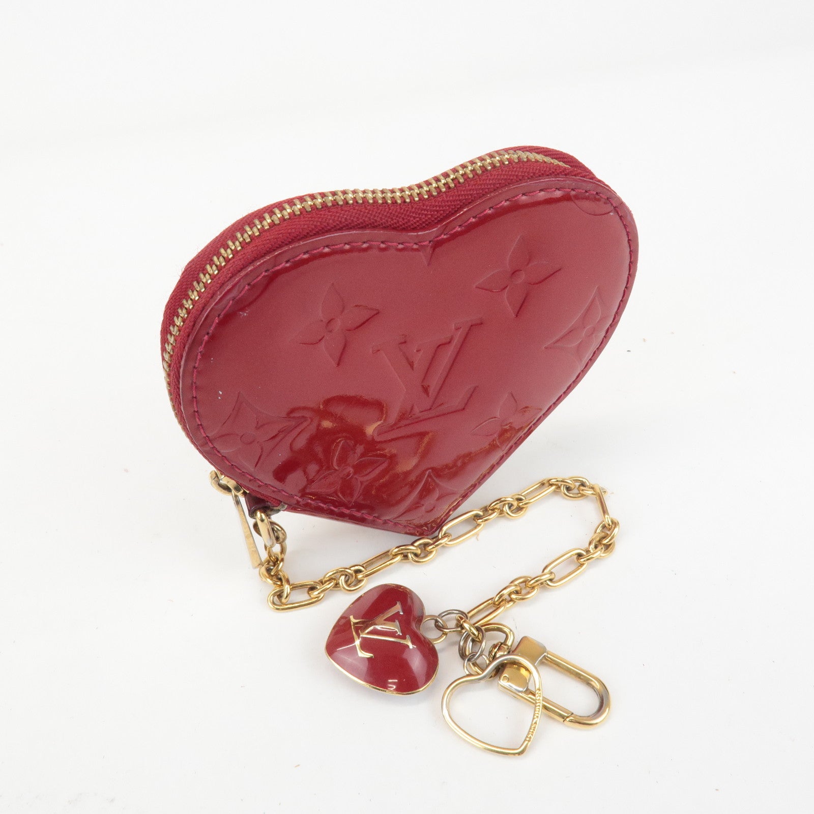 Louis Vuitton Monogram Vernis Porte Monnaie Coeur Coin Case M93562 Used