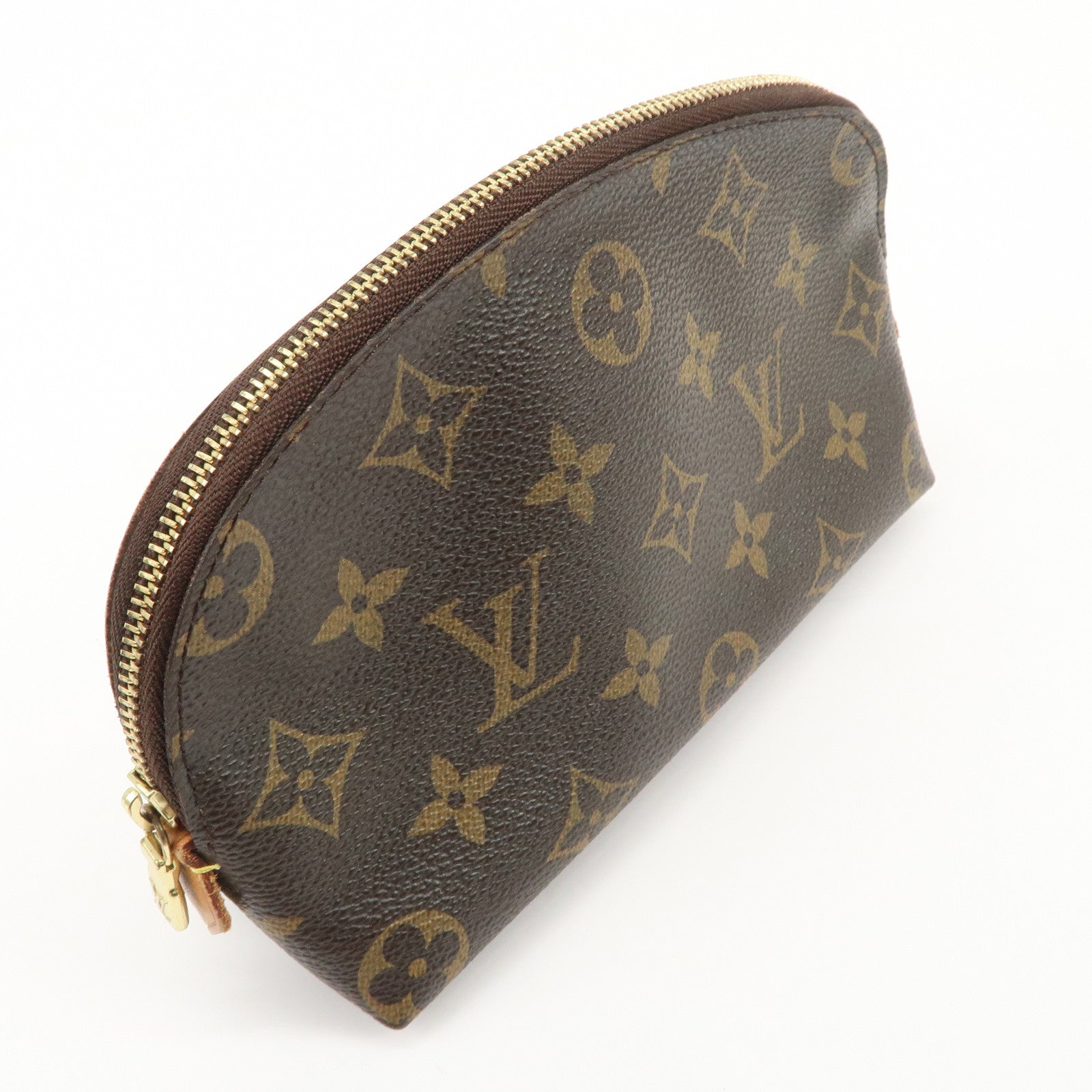 Louis Vuitton Monogram Pochette Cosmetic Pouch Brown M47515 Used