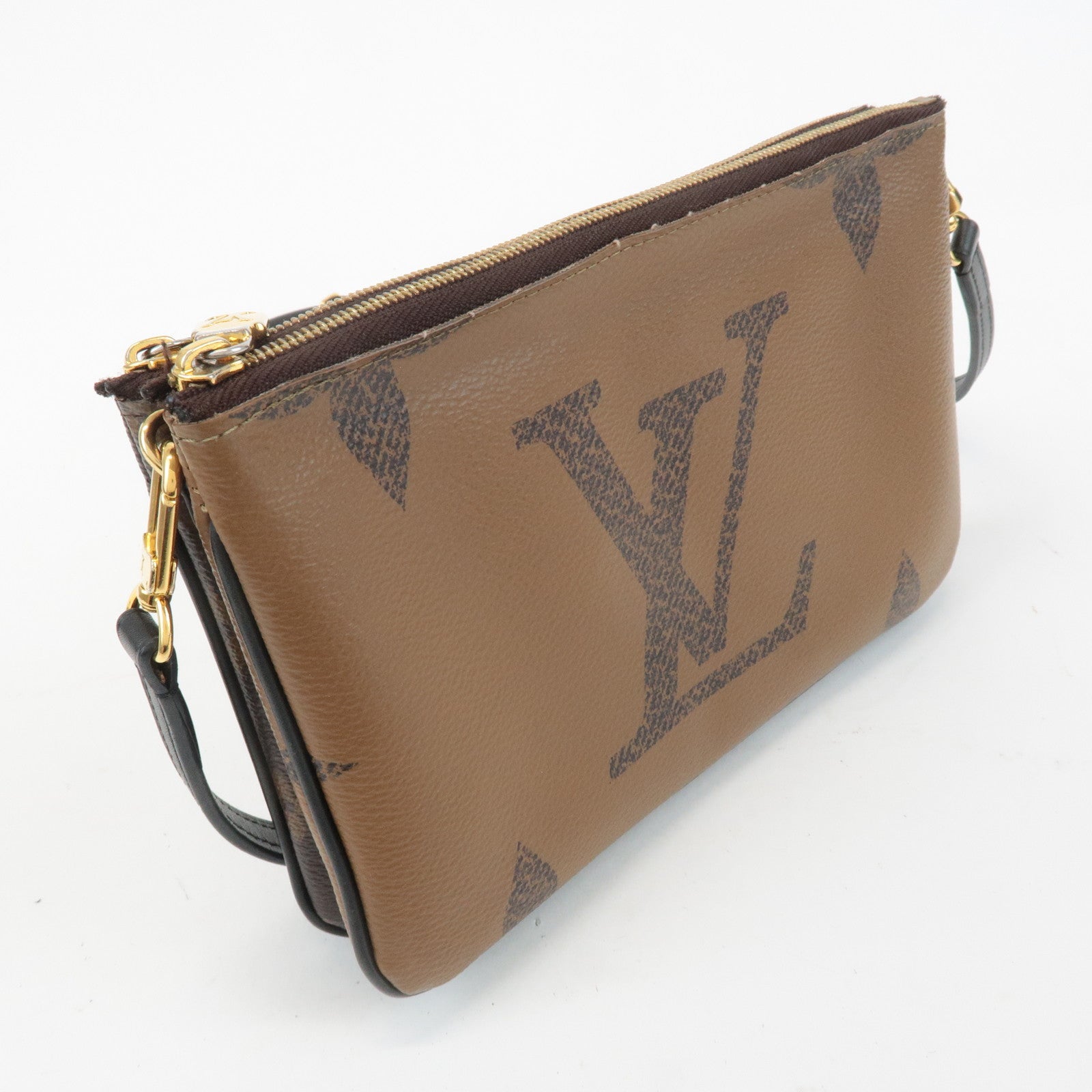 Louis Vuitton Monogram Reverse Pochette Double Zip Bag M69203 Used