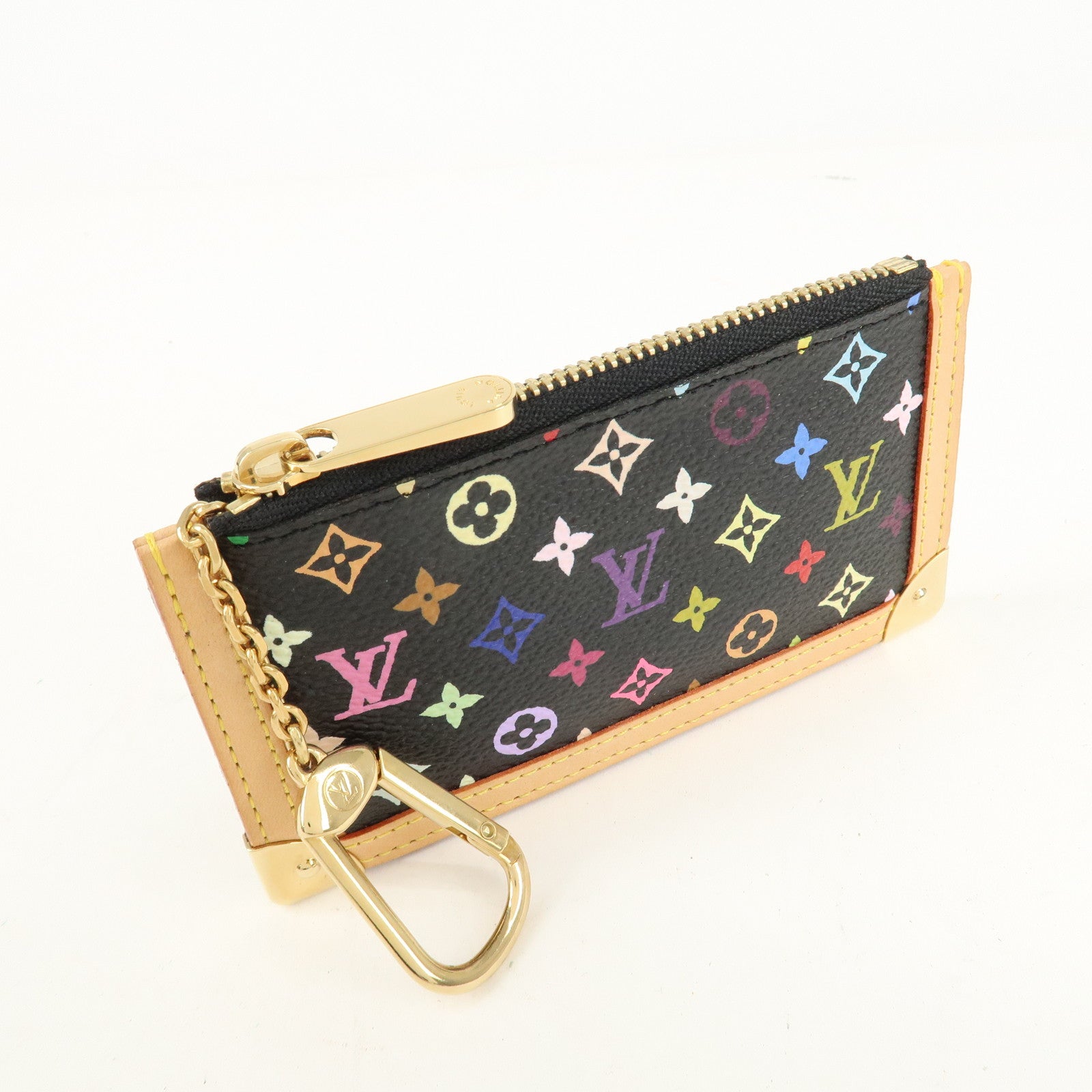 Louis Vuitton Monogram Multi Color Pochette Cles Noir M92654