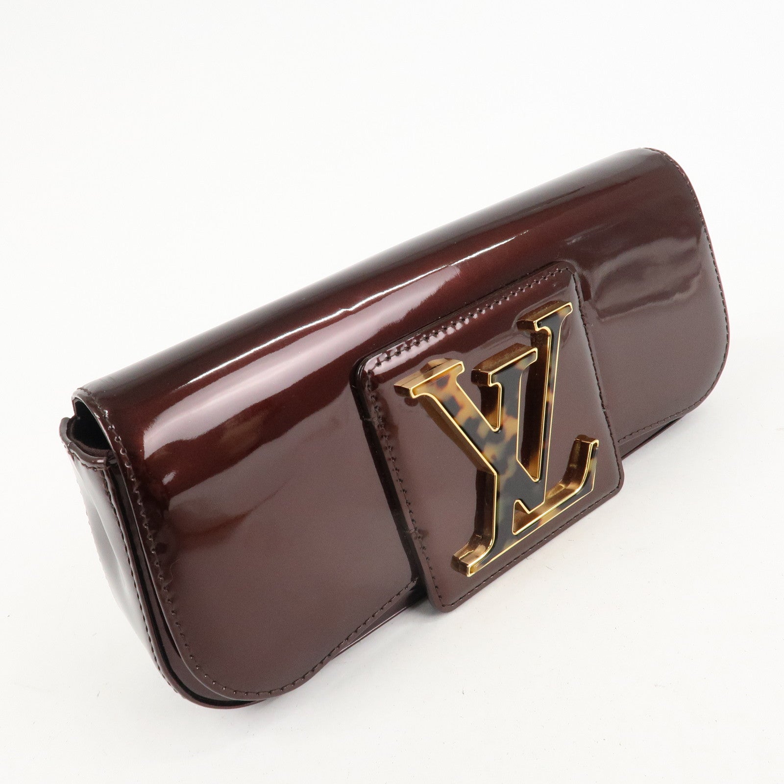 Louis Vuitton Vernis Pochette Sobie Clutch Bag Amarante M93728