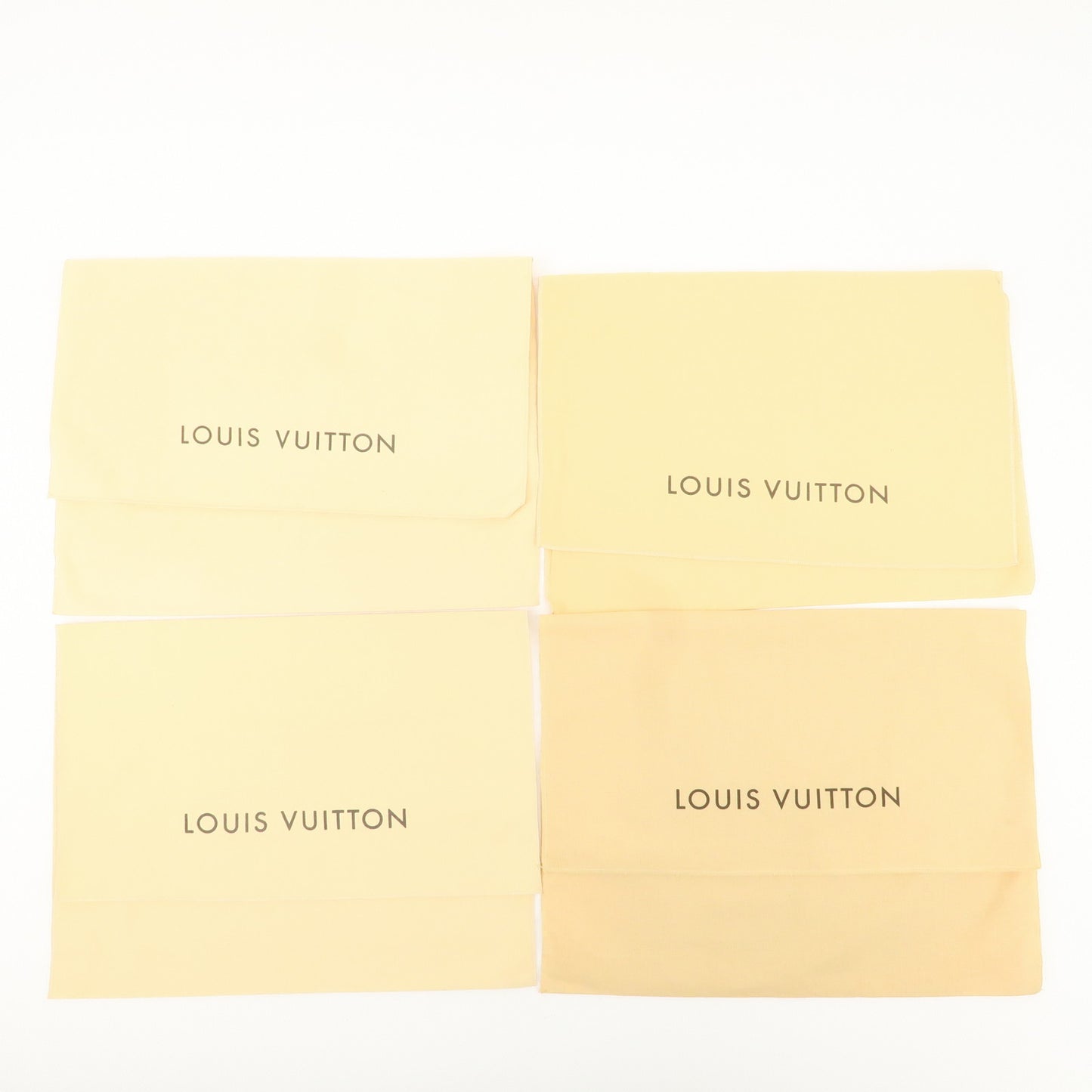 Louis Vuitton Set of 10 Dust Bag Flap Style Beige Brown