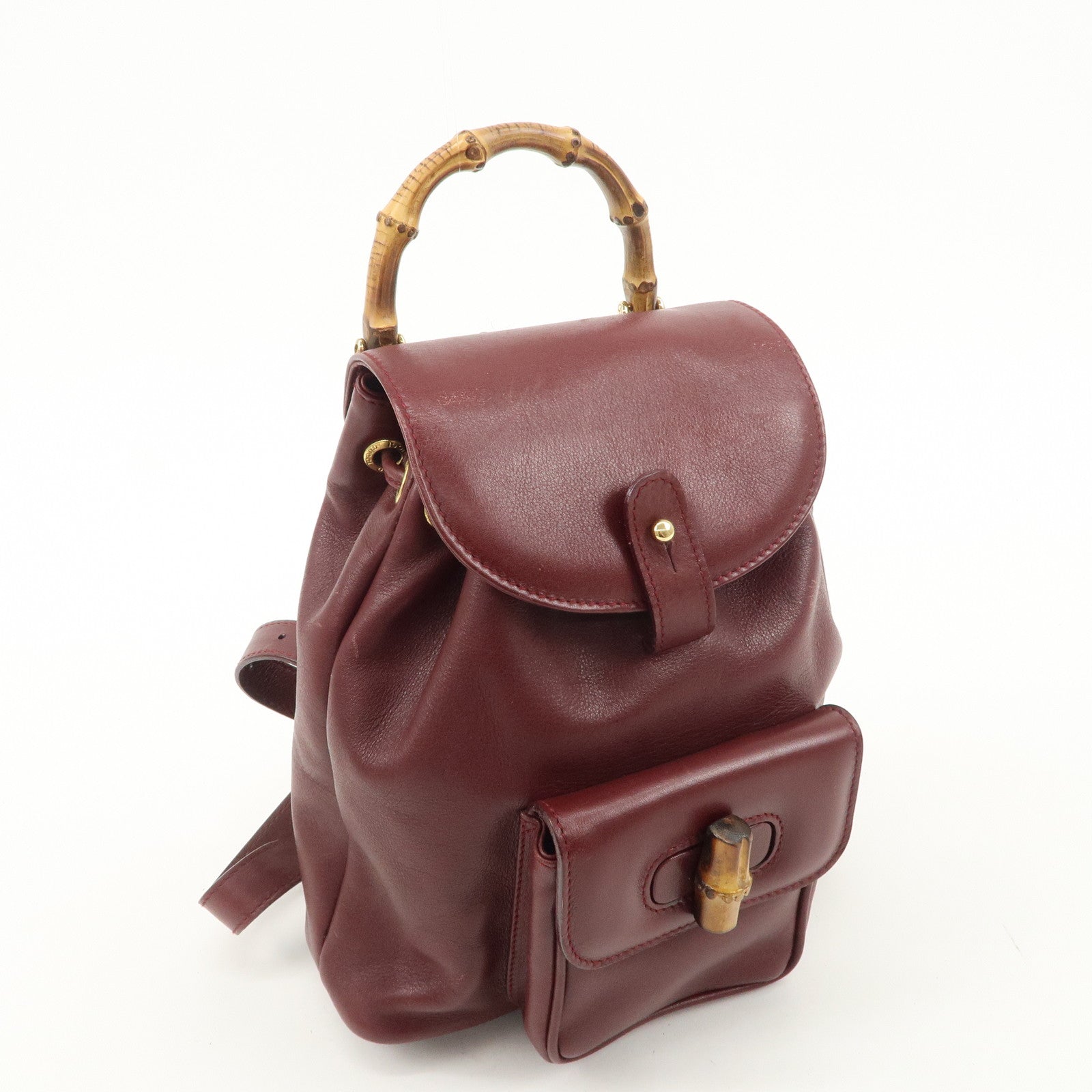 GUCCI Bamboo Leather Mini Ruck Sack Back Pack 003.2058.0030.0