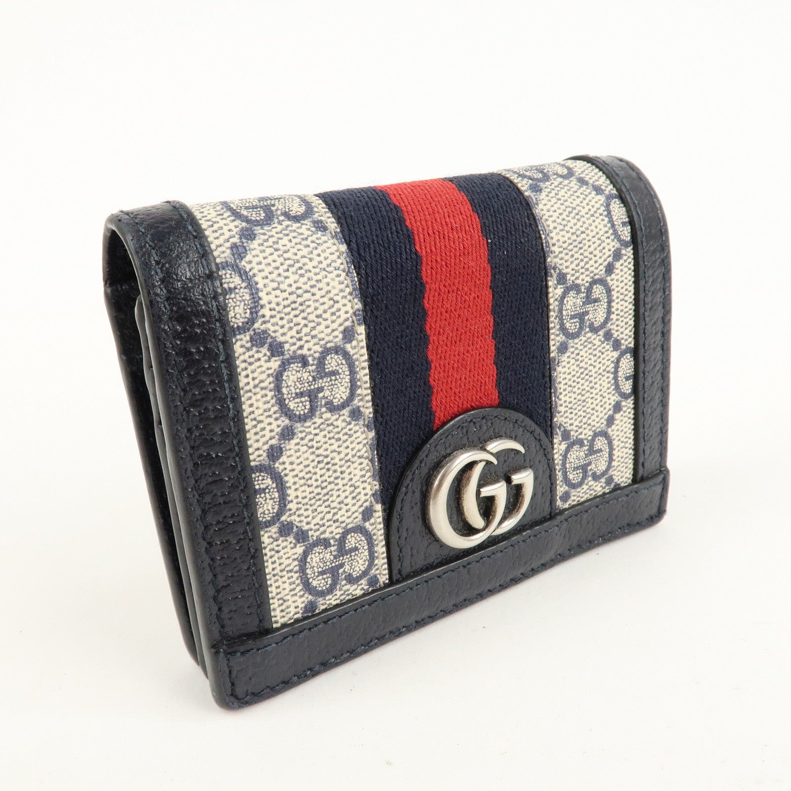 GUCCI Sherry Ophidia GG Supreme Leather Bi-Fold Wallet 523155