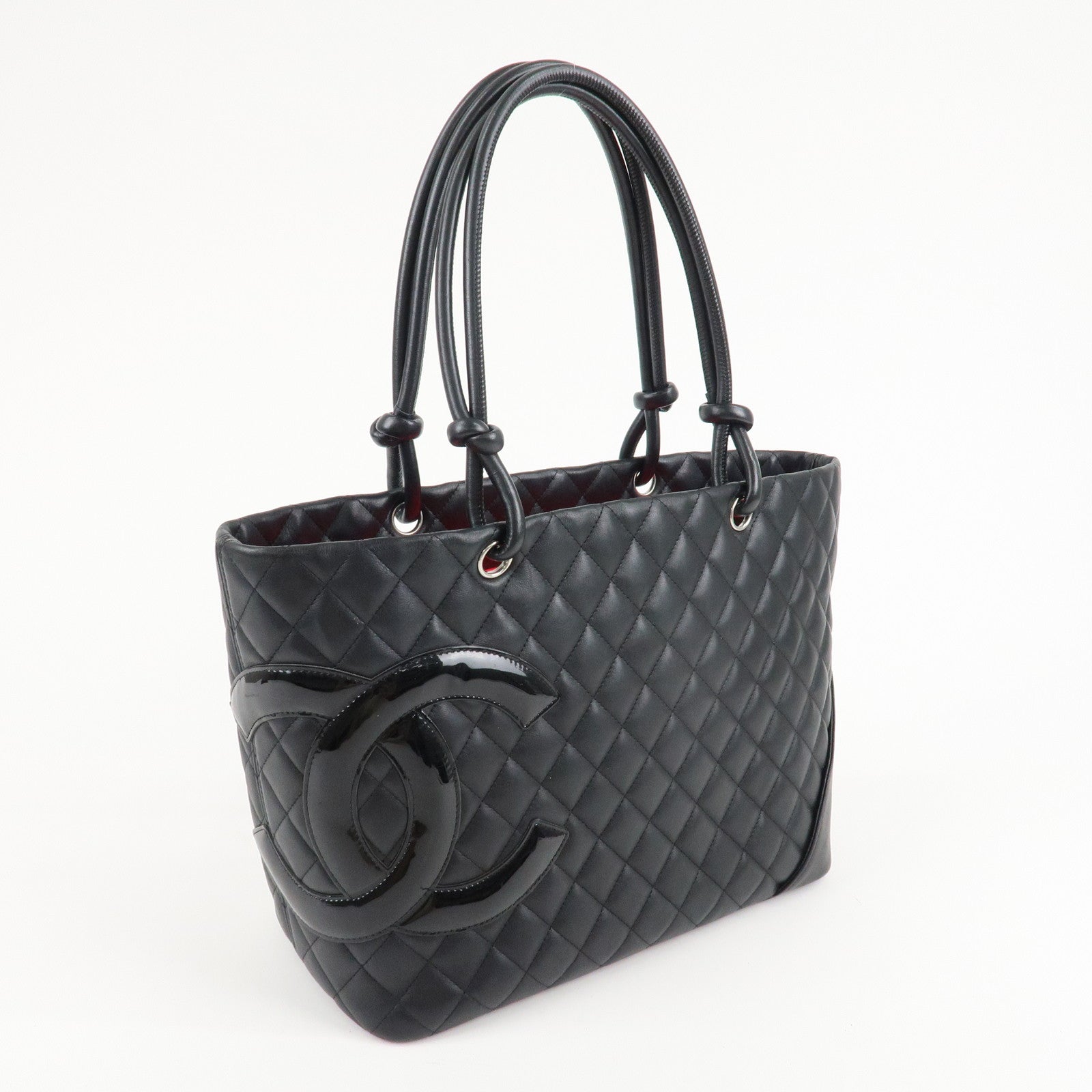 CHANEL Cambon Line Lambskin COCO Mark Large Tote Bag A25169