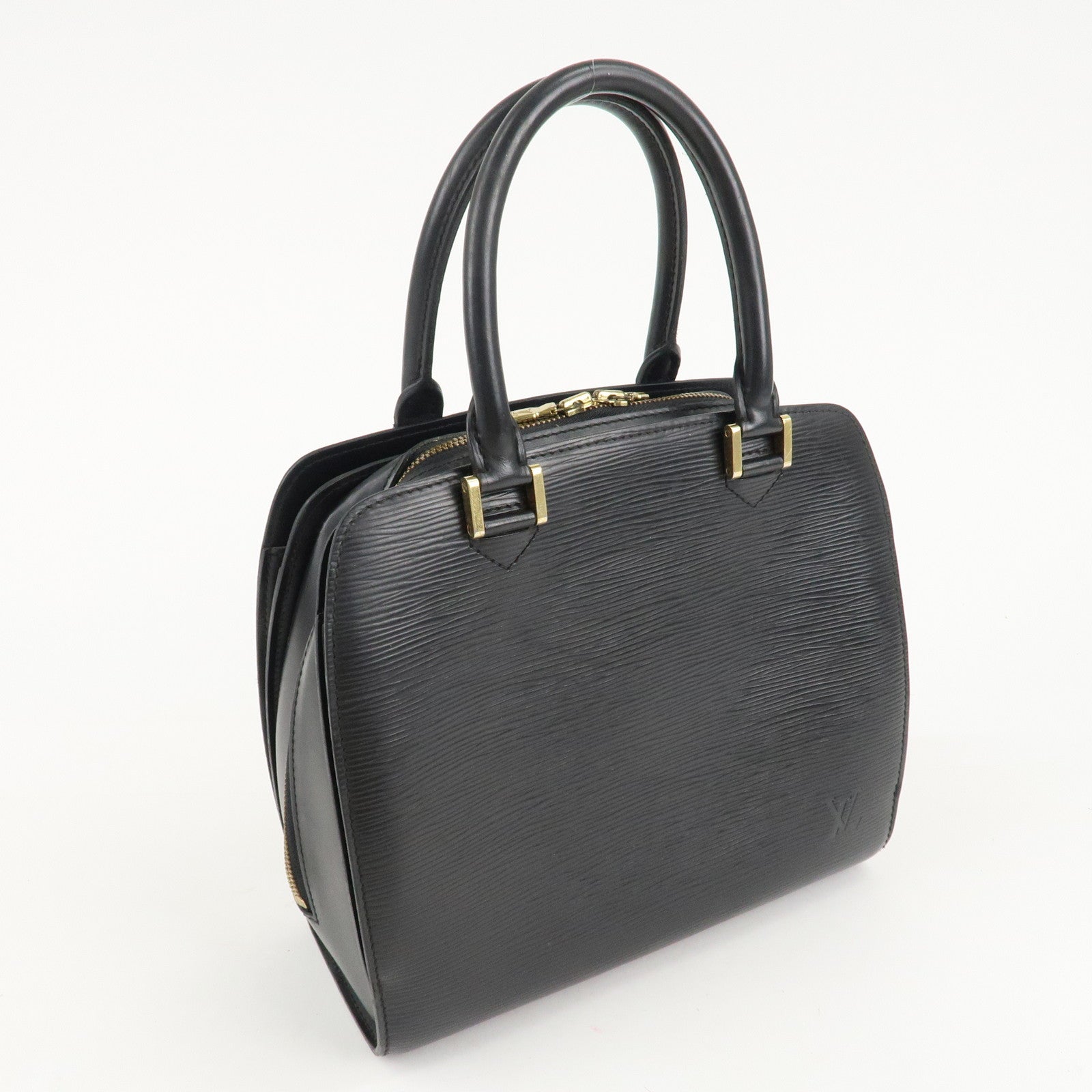 Louis Vuitton Epi Pont Neuf Hand Bag Gold HDW Noir M52052 Used