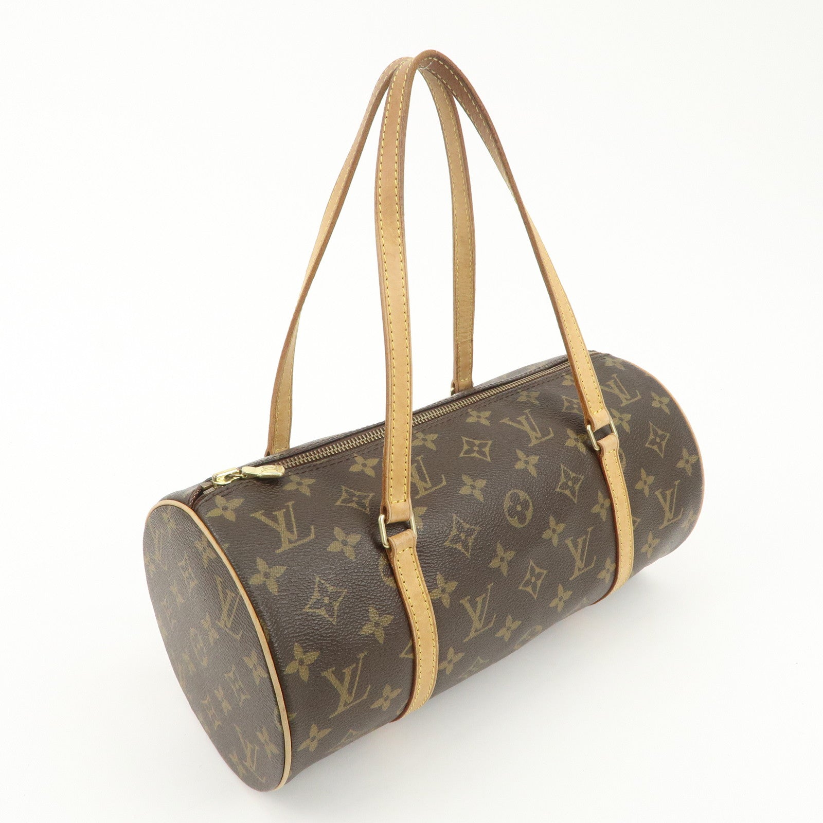 Louis Vuitton Monogram Papillon 30 Hand Bag Brown M51385 Used