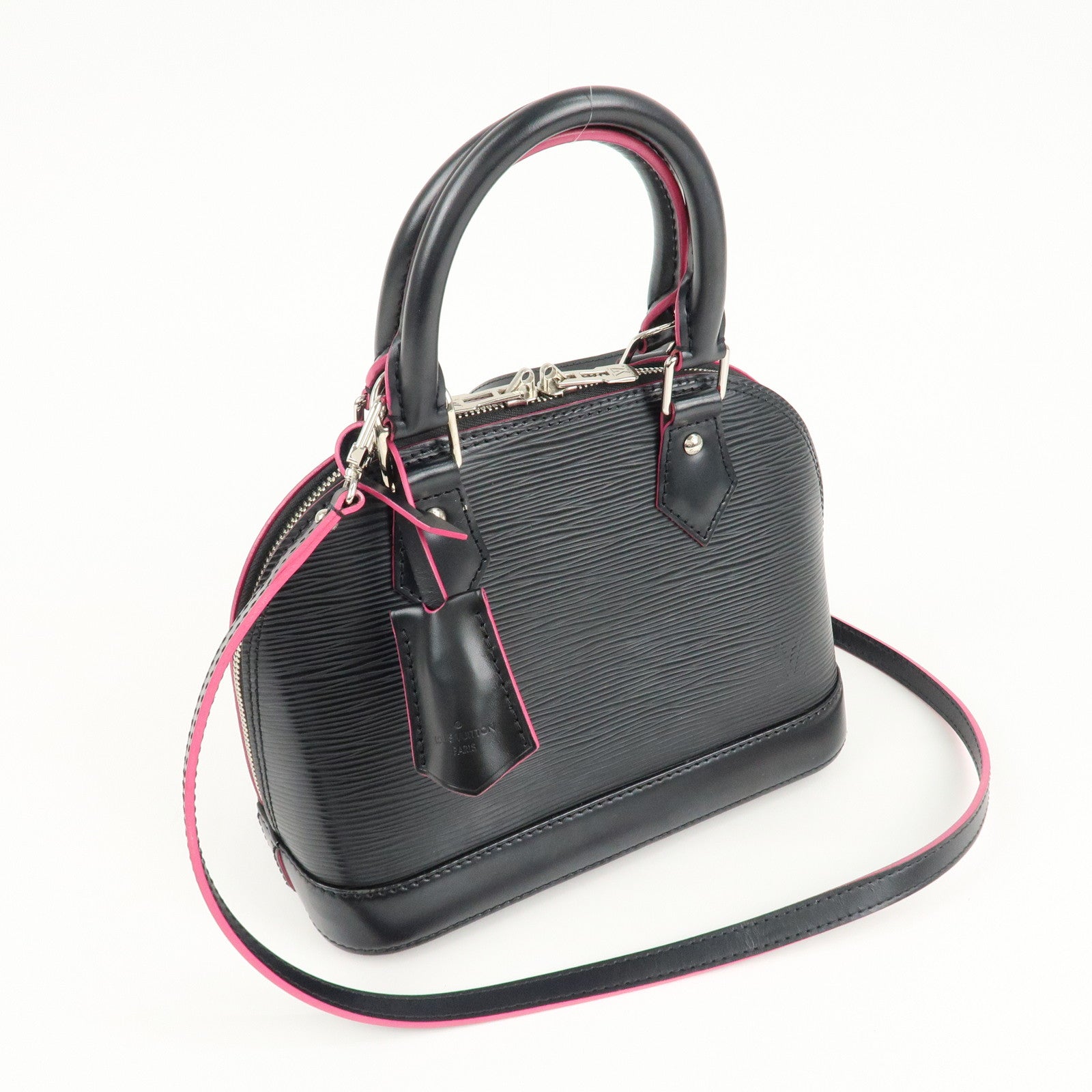 Louis Vuitton Epi Alma BB 2Way Shoulder Bag Noir Pink M54160