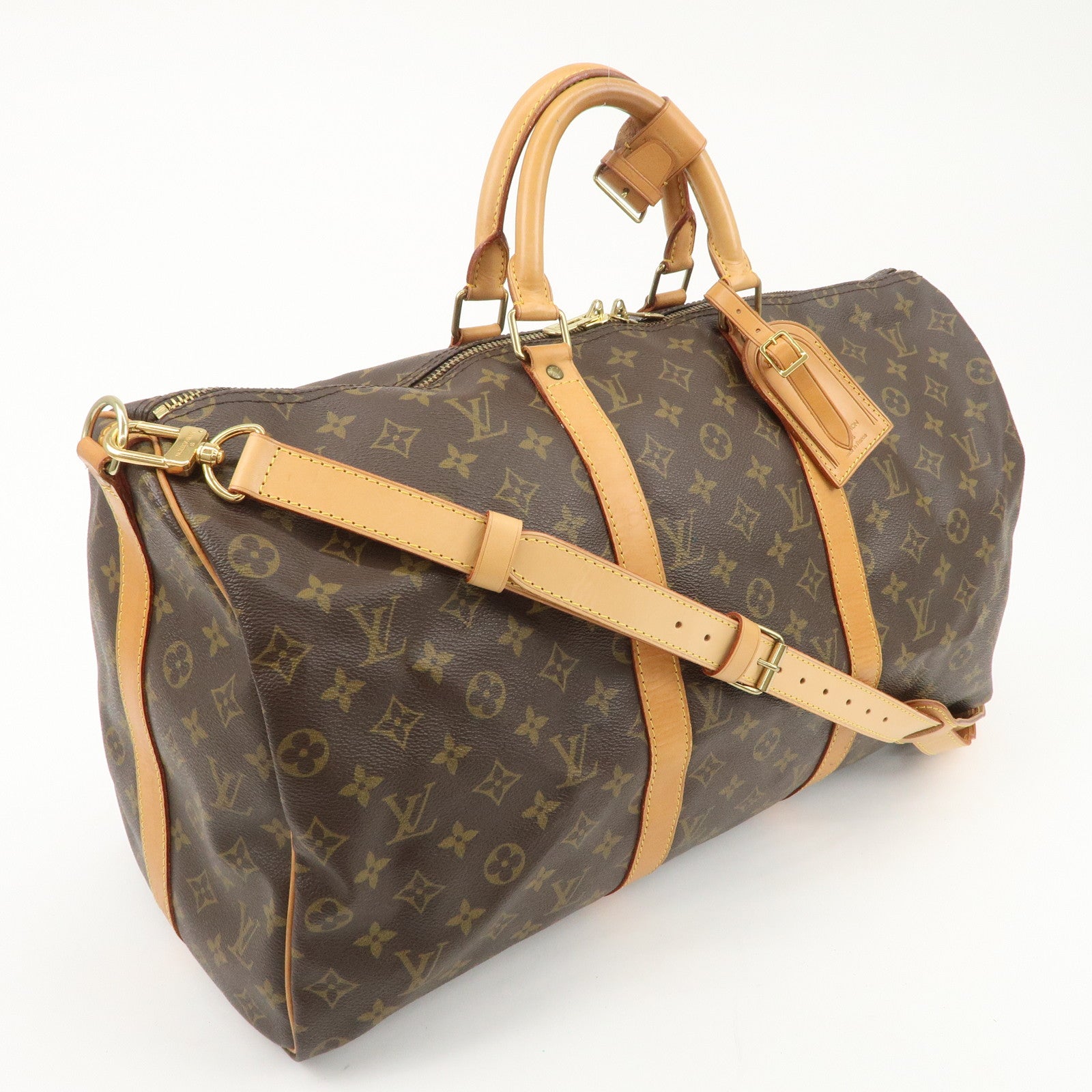 Louis Vuitton Monogram Keep All Bandouliere 50 Boston Bag M41416