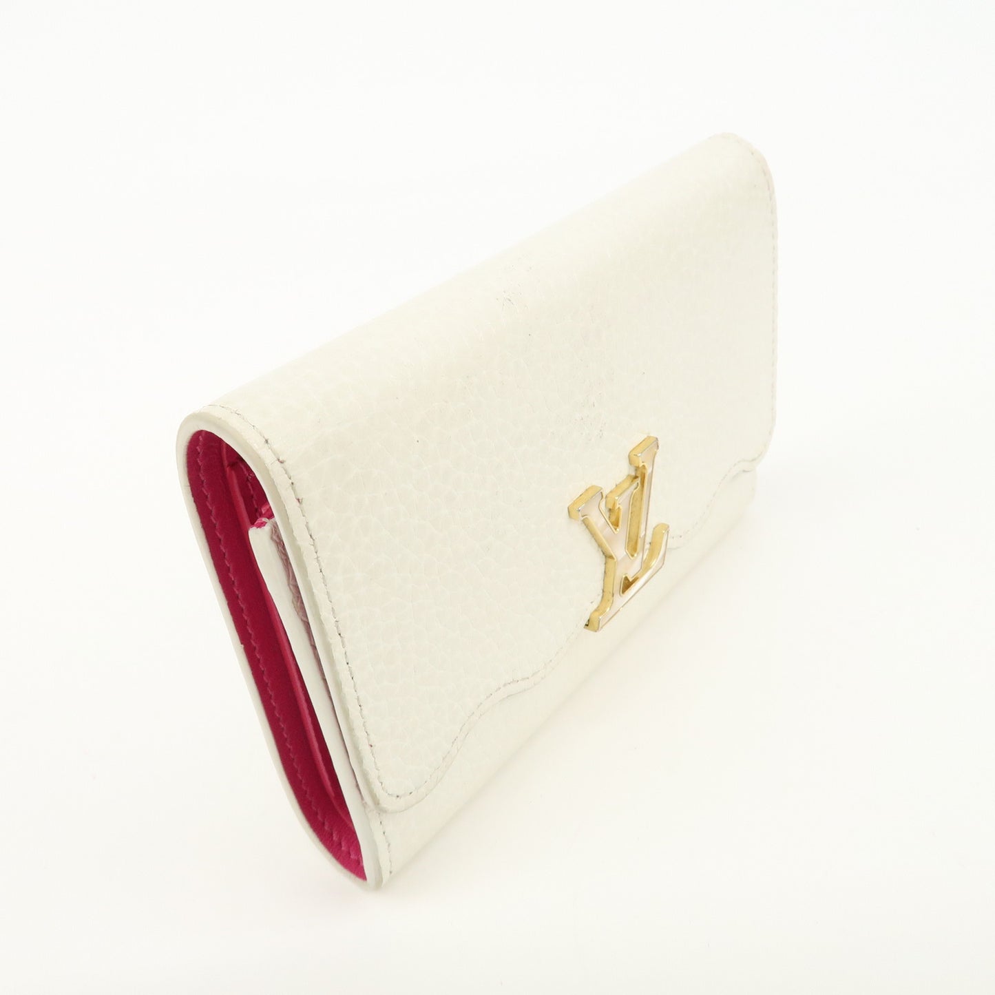 Louis Vuitton Portefeuille Capucines Compact Wallet White M82268