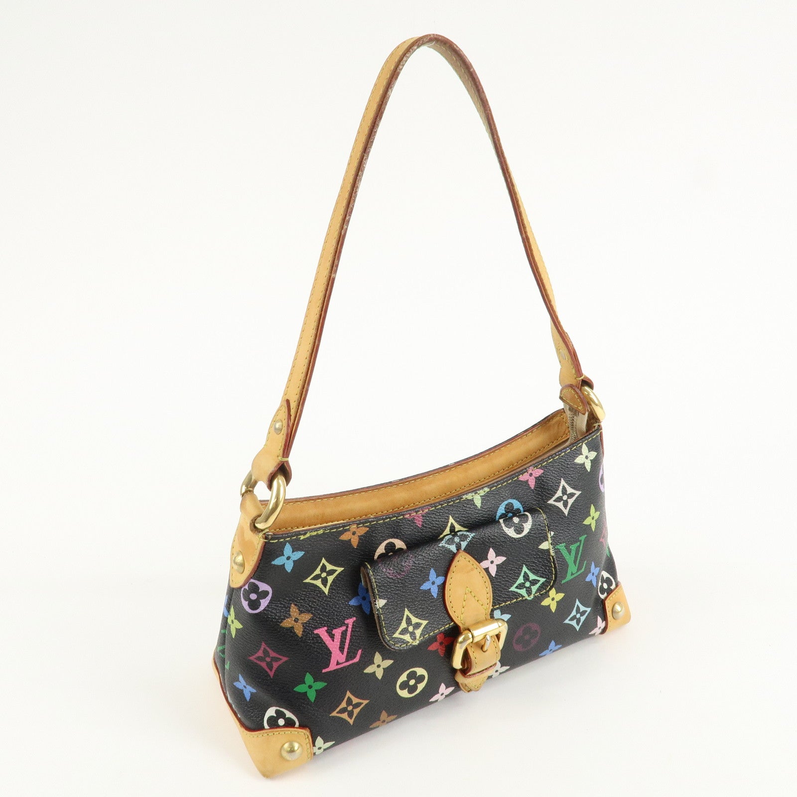 Louis Vuitton Monogram Multicolor Eliza Shoulder Bag M40099 Black Used