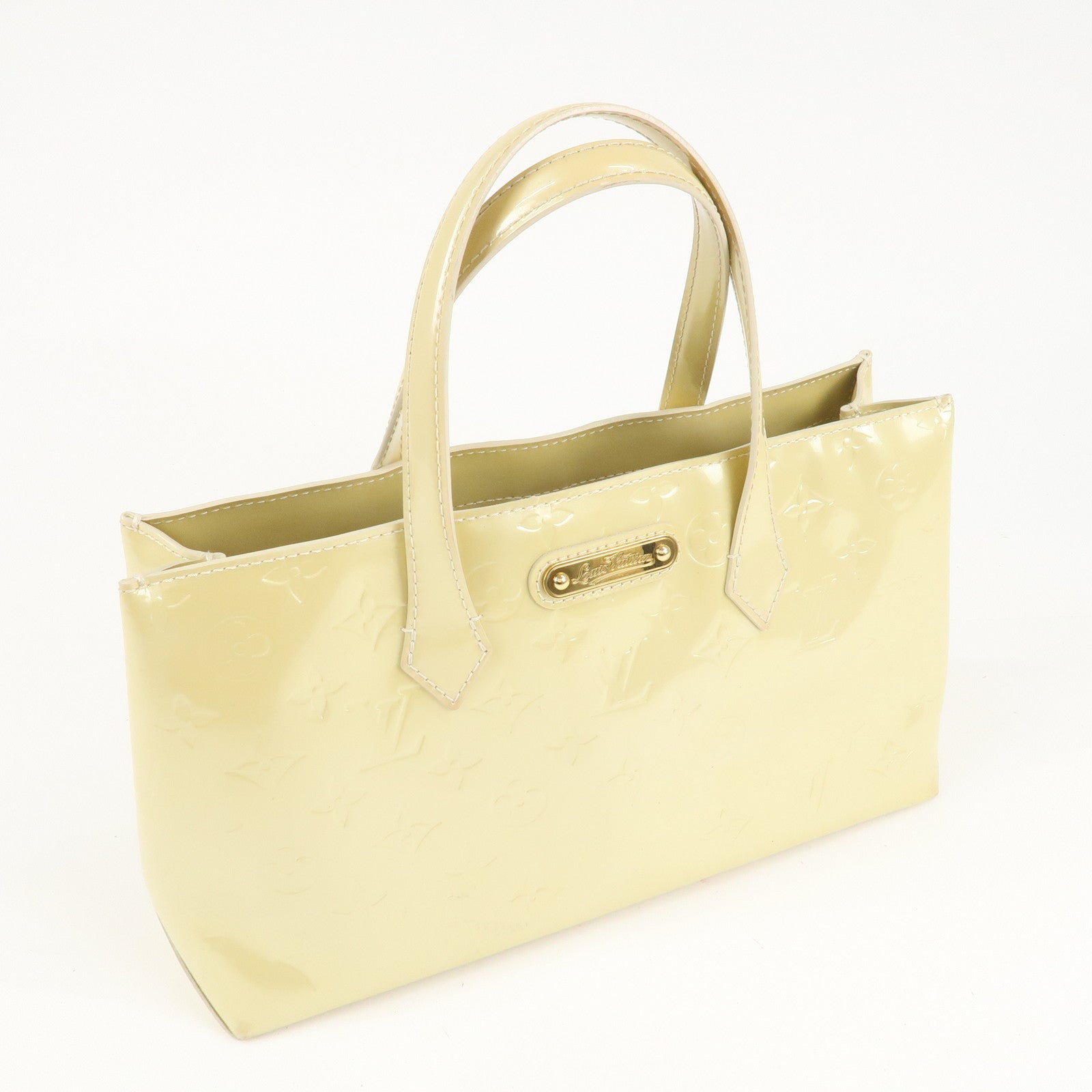 Louis Vuitton Monogram Vernis Wilshire PM Hand Bag Broncorail Used