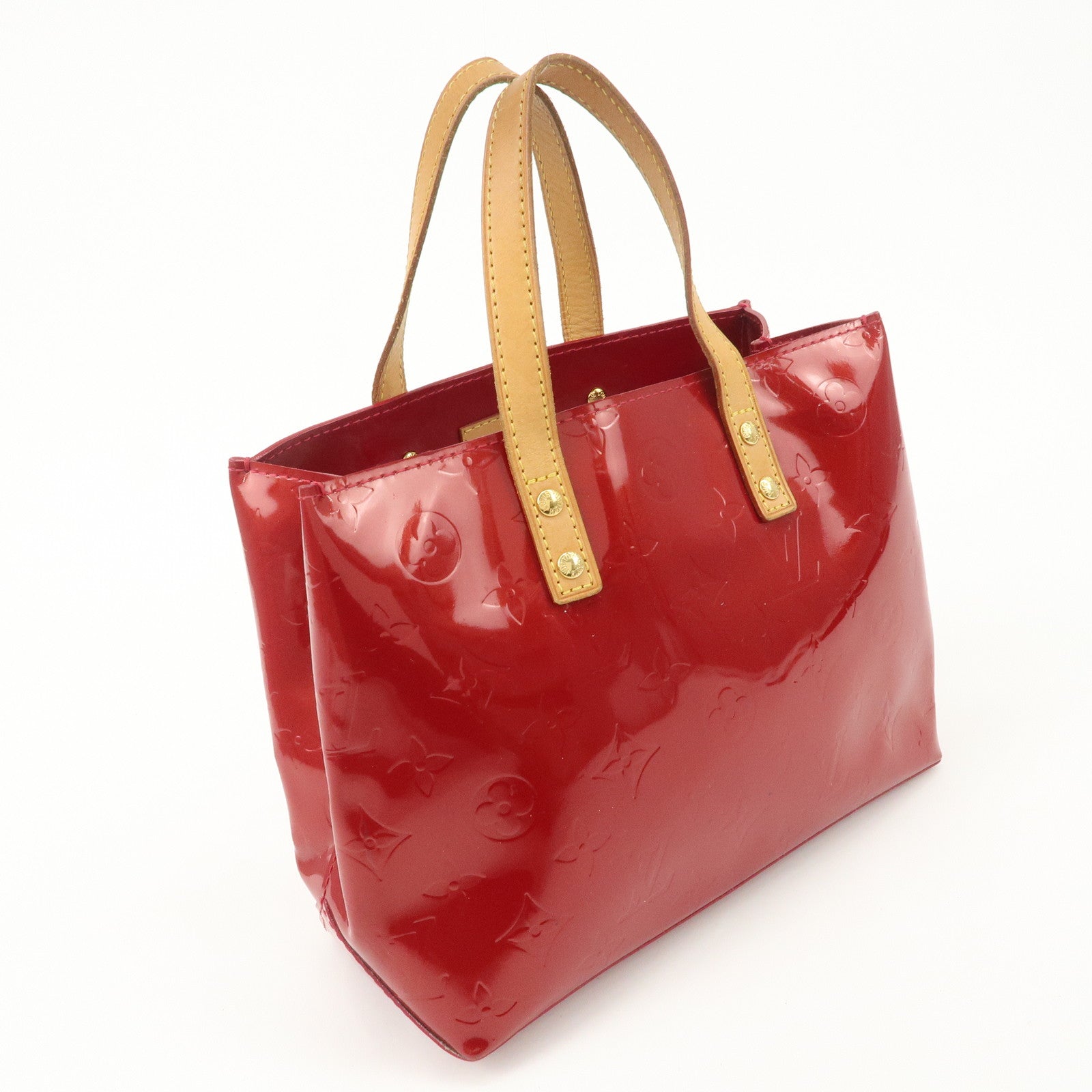 Louis Vuitton Monogram Vernis Lead PM Hand Bag Red M91990