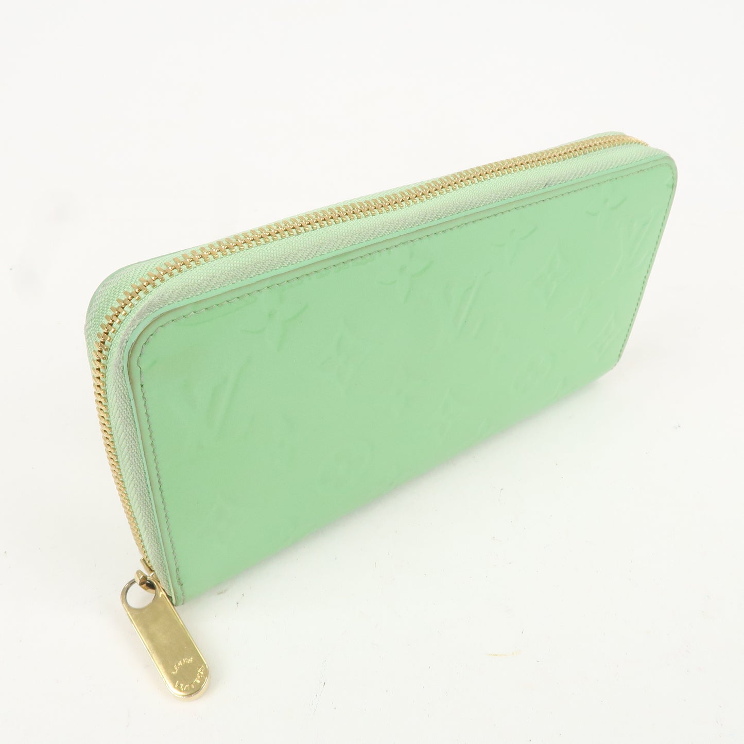 Louis Vuitton Monogram Vernis Zippy Wallet Light Green M82065