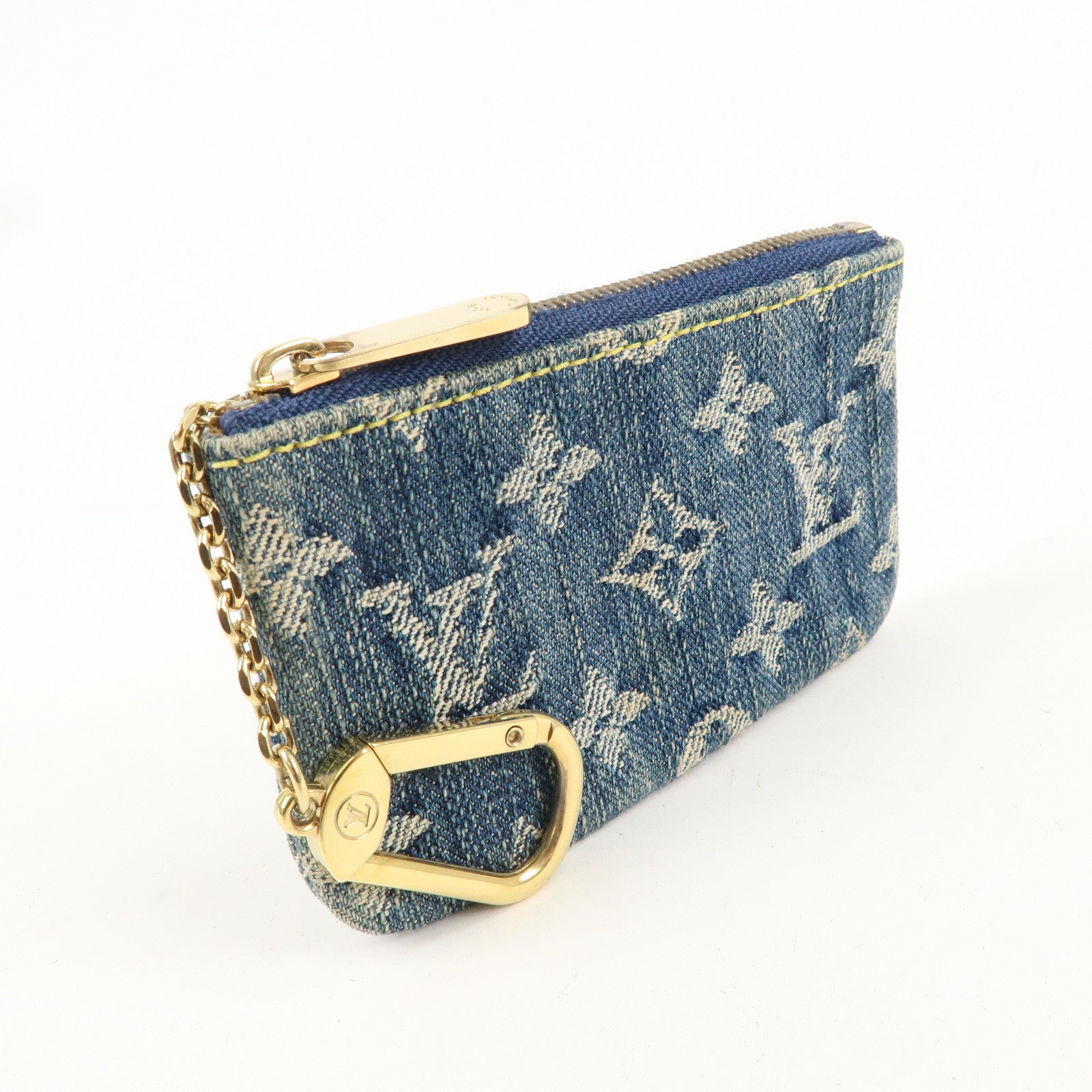 Louis Vuitton Monogram Denim Pochette Cles Coin Case M95343