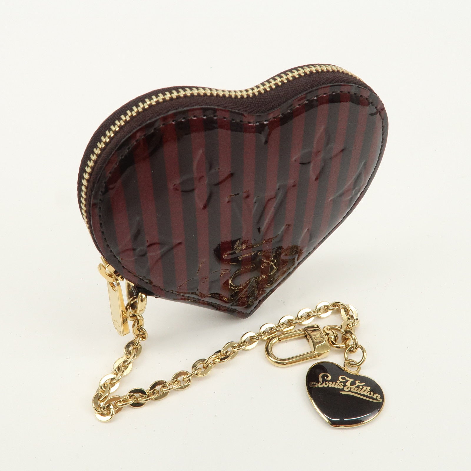 Louis Vuitton Monogram Vernis Rayeur Porte Monnaie Coeur M91713 Used