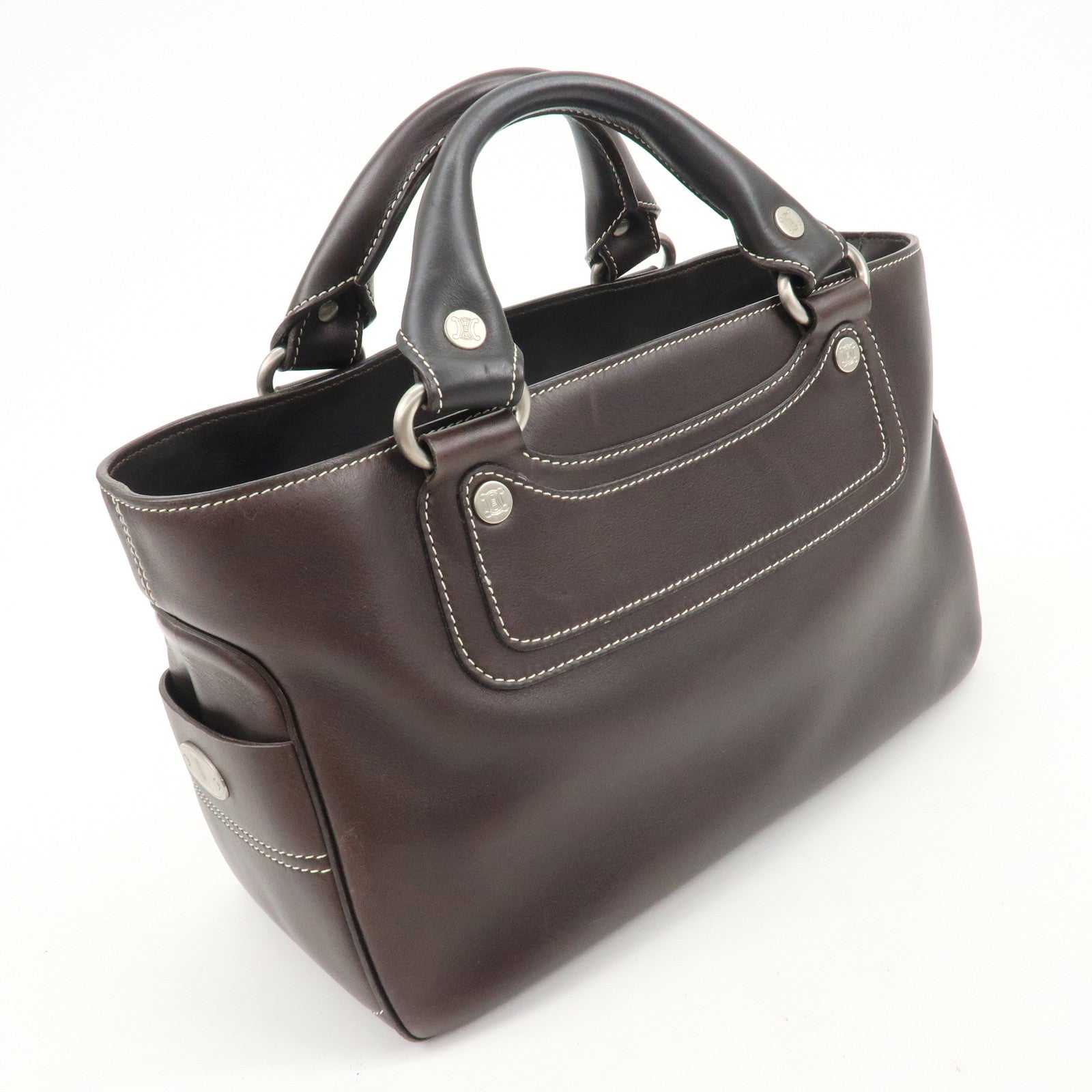 CELINE Leather Boogie Bag Hand Bag Brown