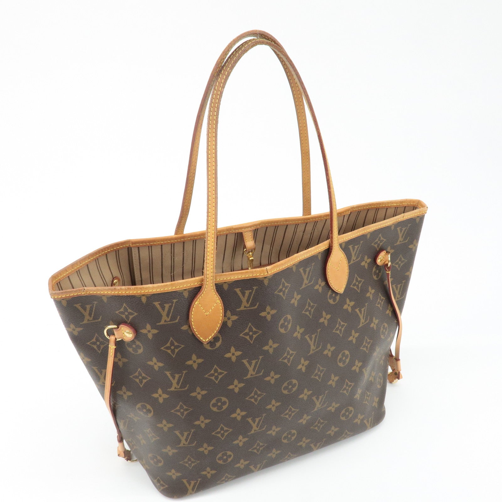 Louis Vuitton Monogram Neverfull MM Tote Bag Brown M40156