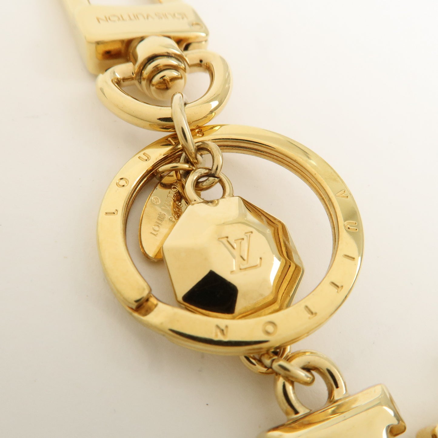 Louis Vuitton Porte Cles LV Facettes Bag Charm Gold M65216