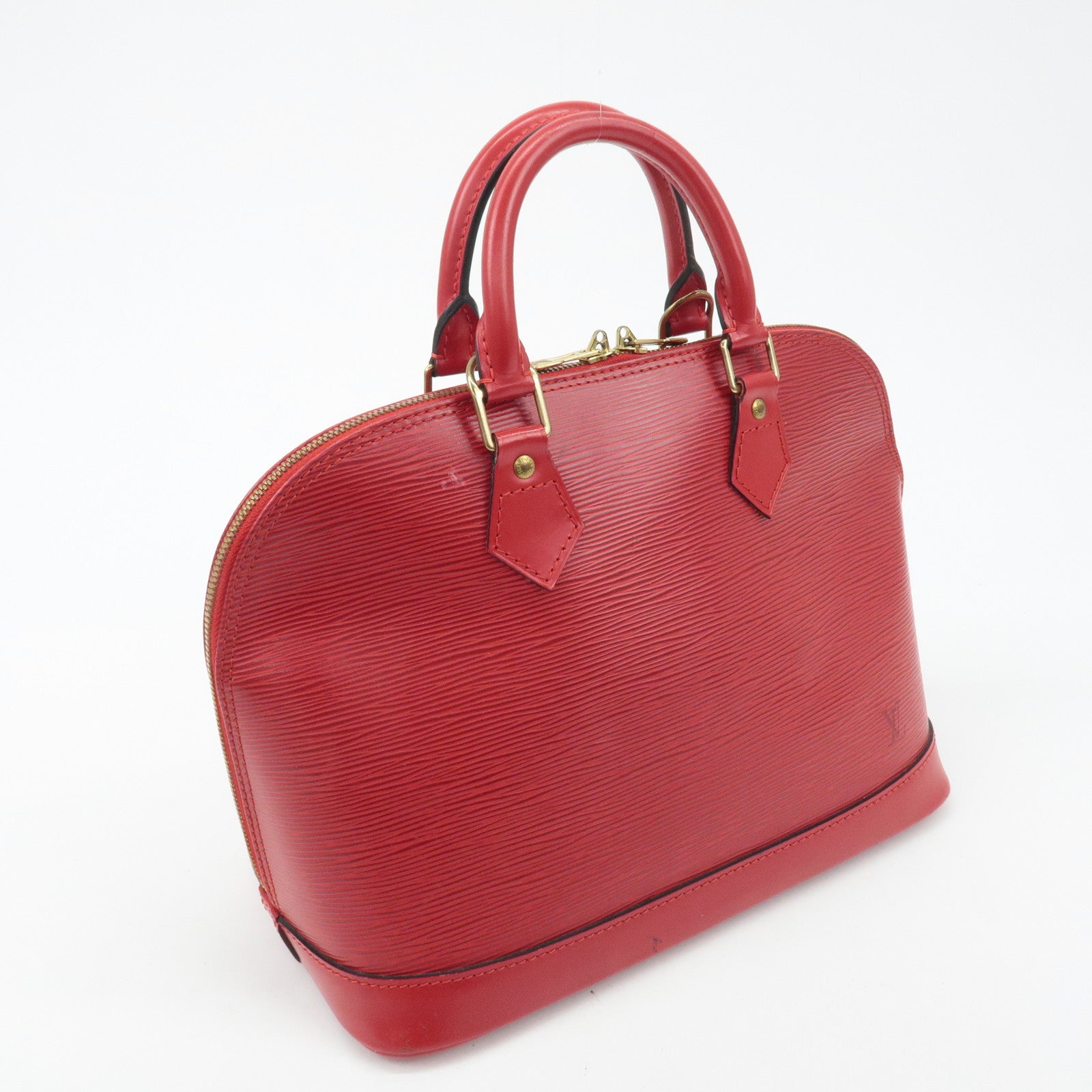 Louis Vuitton Epi Alma Hand Bag Castilian Red