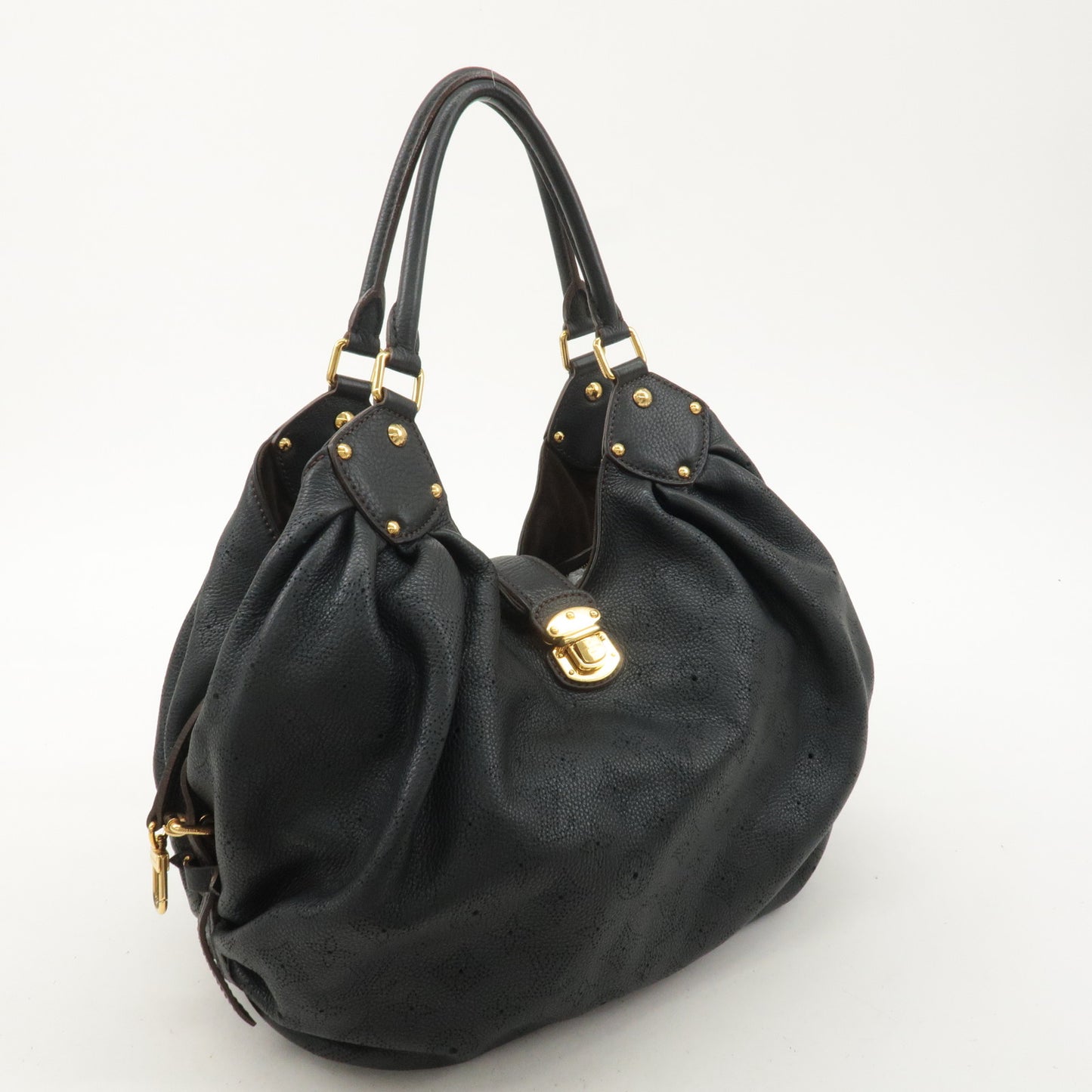 Louis Vuitton Monogram Mahina Size L Shoulder Bag Noir M95765