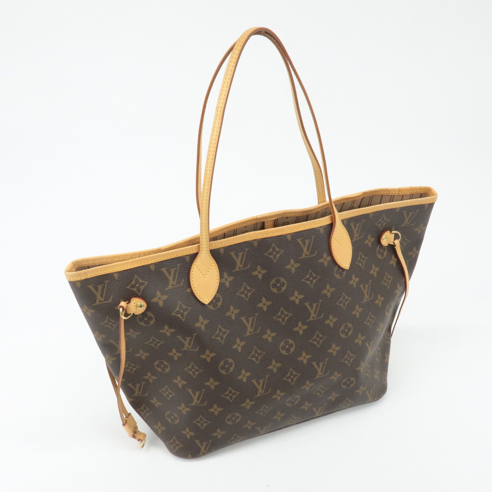 Louis Vuitton Monogram Neverfull MM Tote Bag Brown M40156