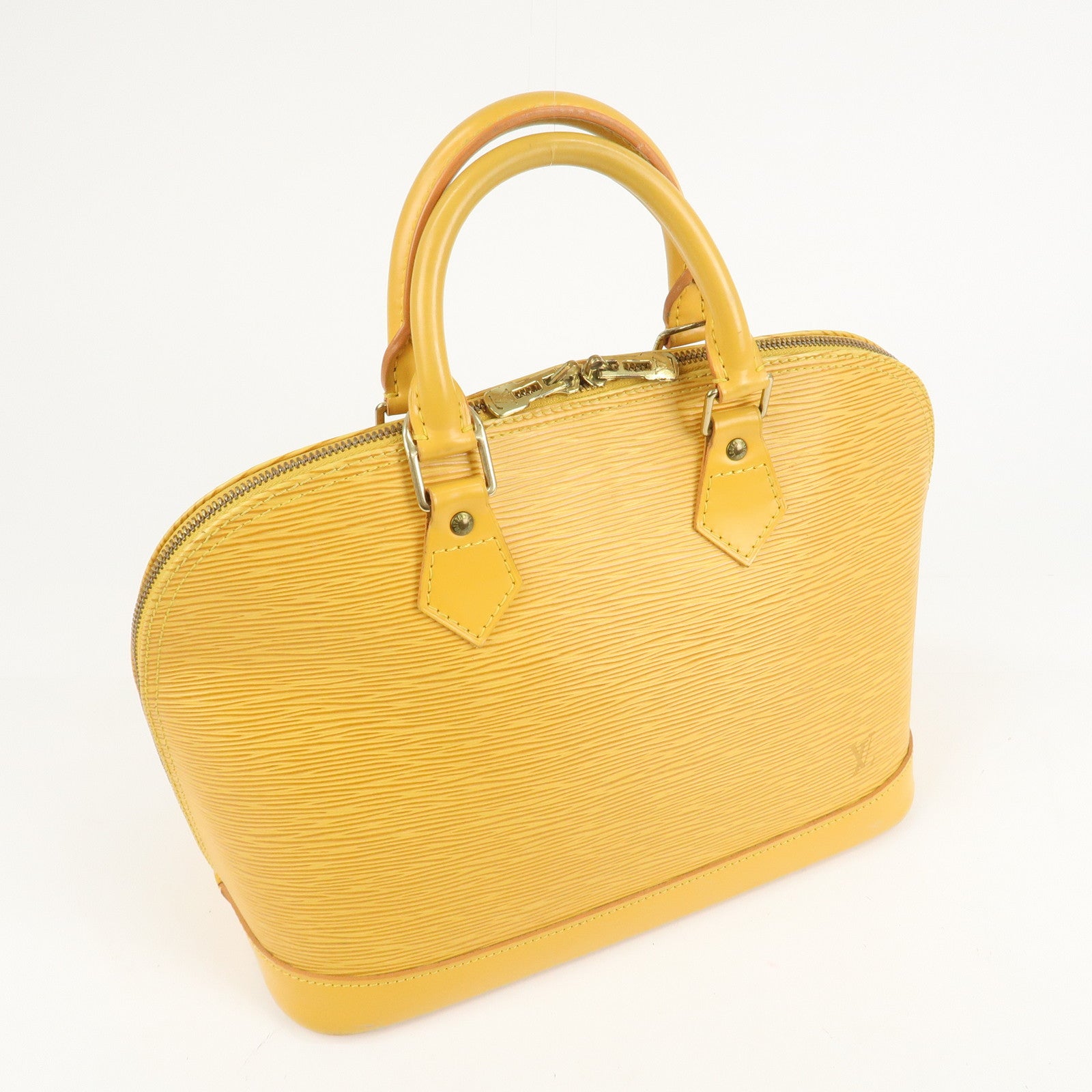 Louis Vuitton Epi Alma PM Hand Bag Tassili Yellow M52149