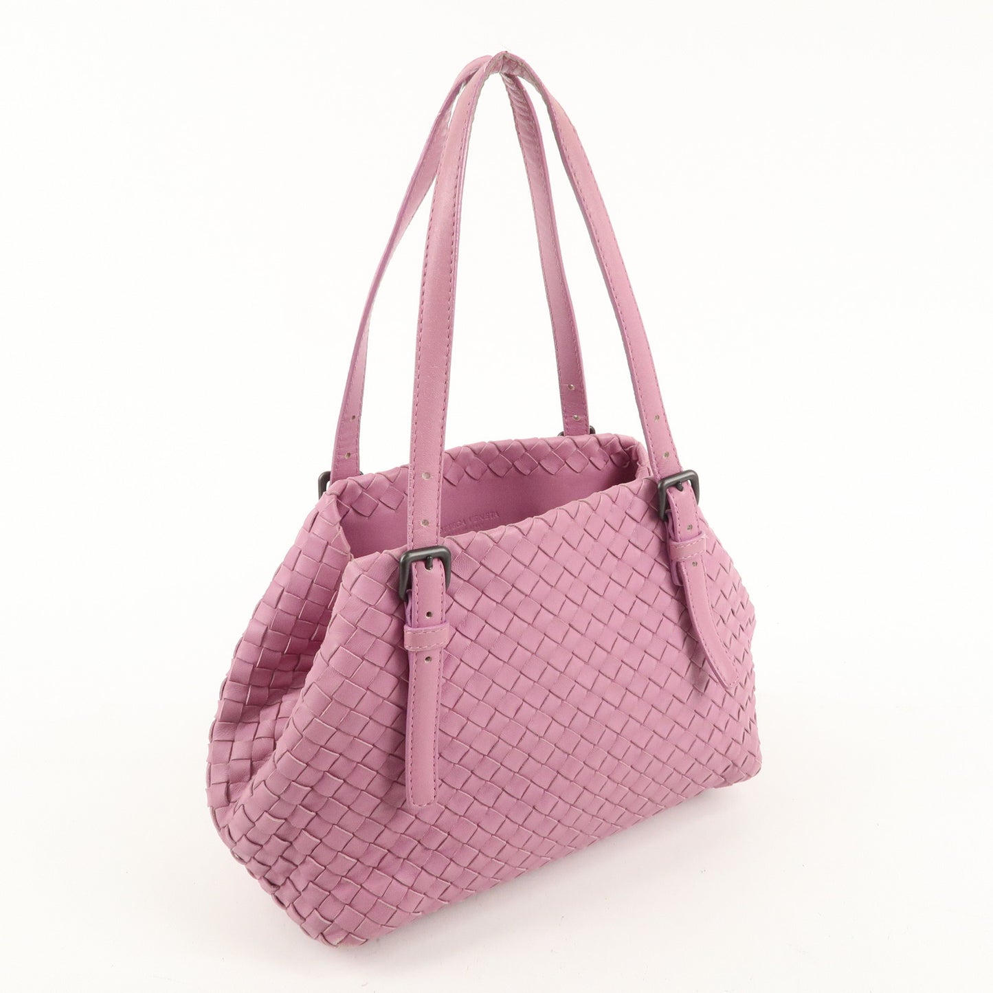 BOTTEGA VENETA Intrecciato Leather Mini Cesta Tote Bag Pink 481709