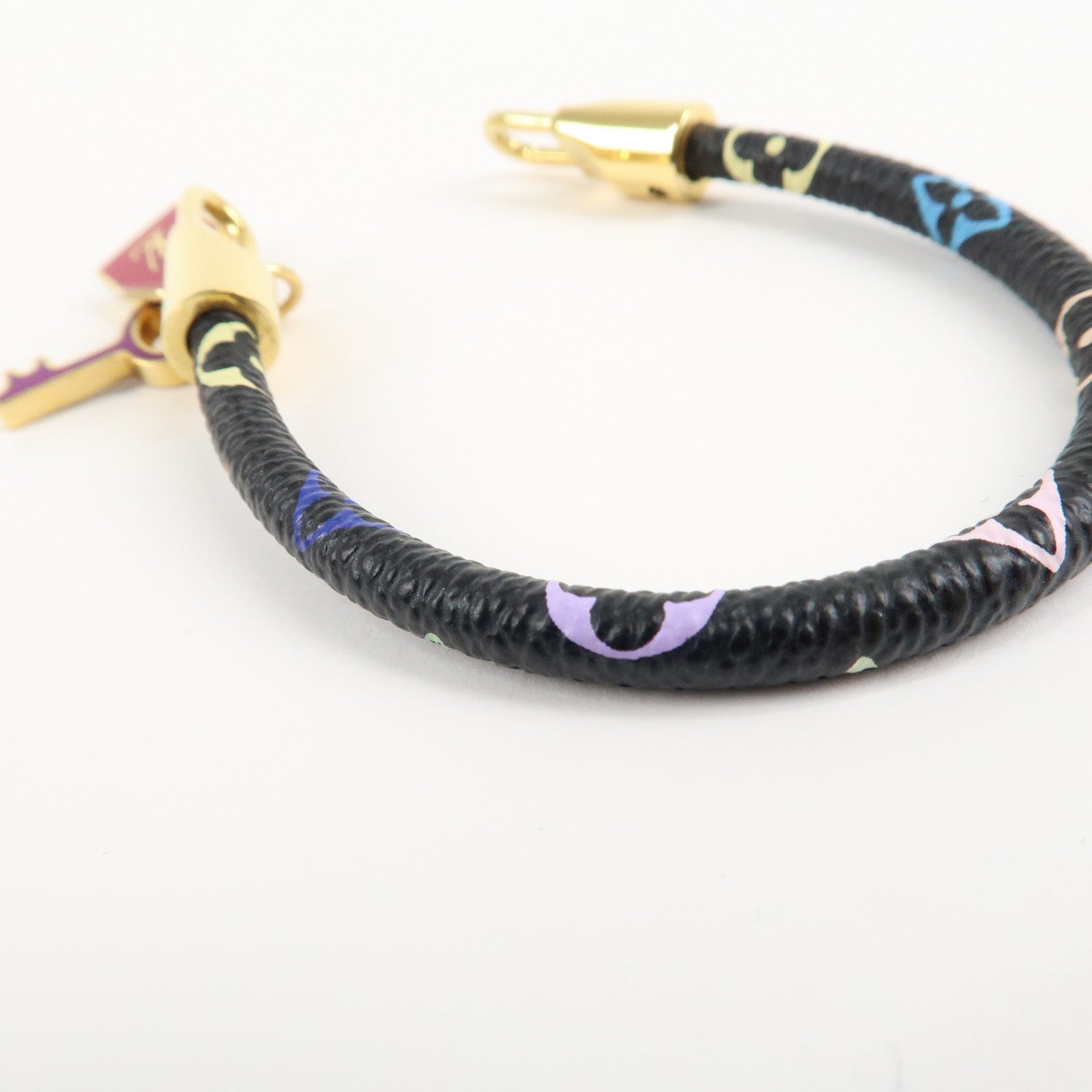 Louis Vuitton Monogram Multicolor Bracelet Lock It Noir M6603F Used