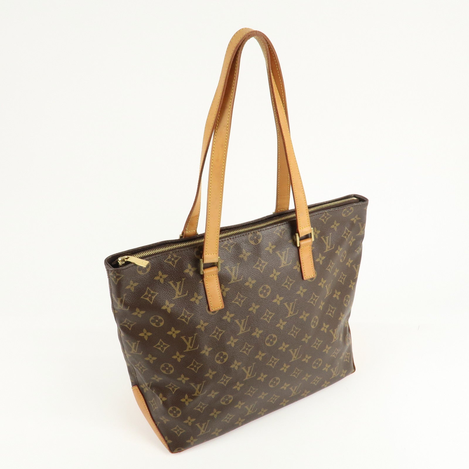 Louis Vuitton Monogram Cabas Mezzo Tote Bag Brown M51151 Used