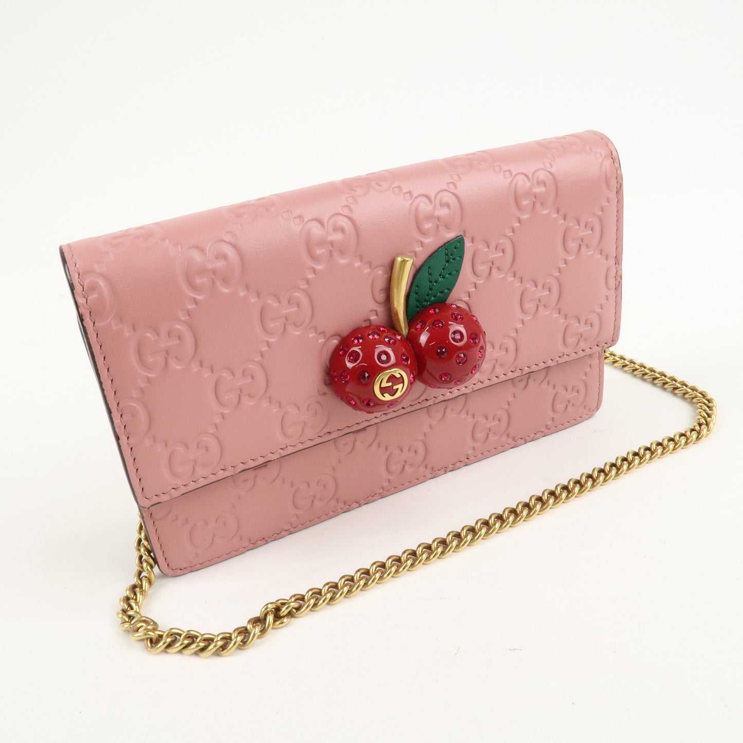 GUCCI Guccissima Leather Cherry Chain Mini Shoulder Bag 481291