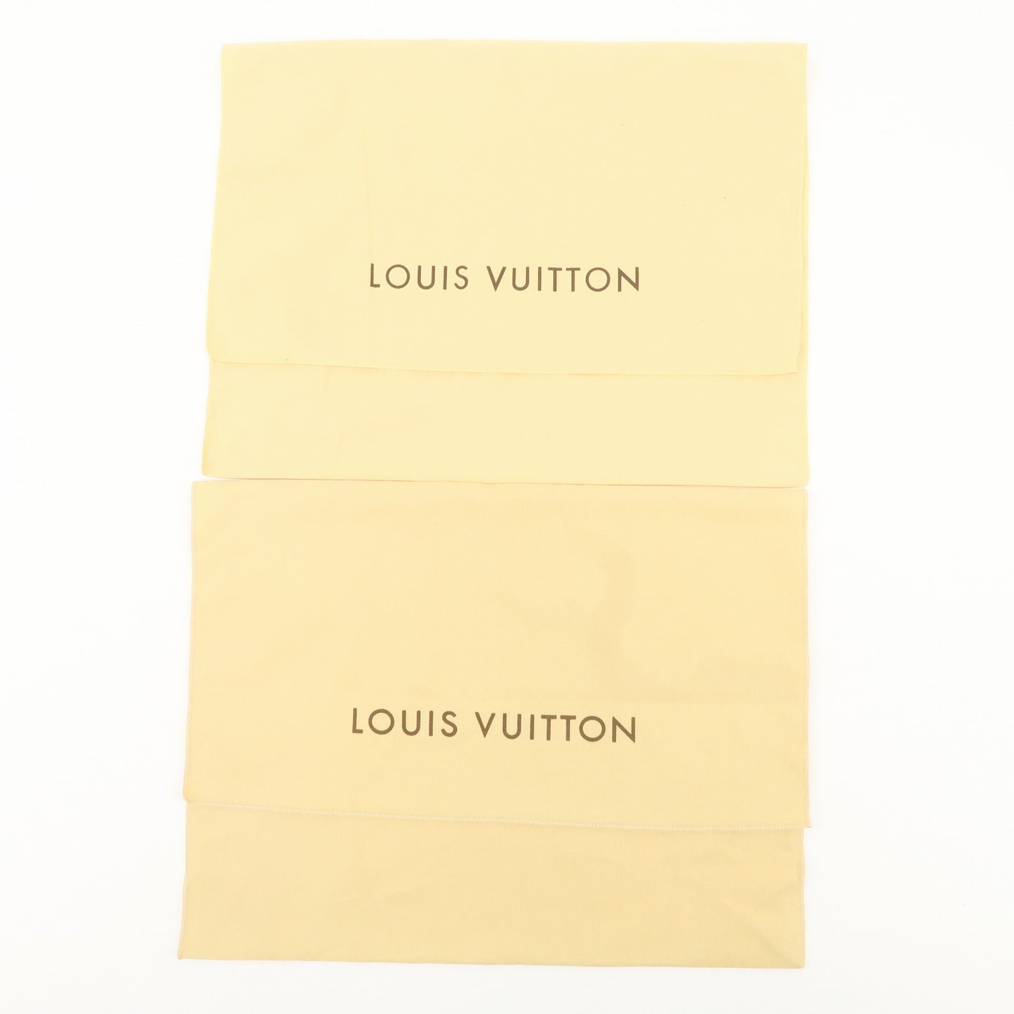 Louis Vuitton Set of 10 Dust Bag Storage Bag Flap Style Beige