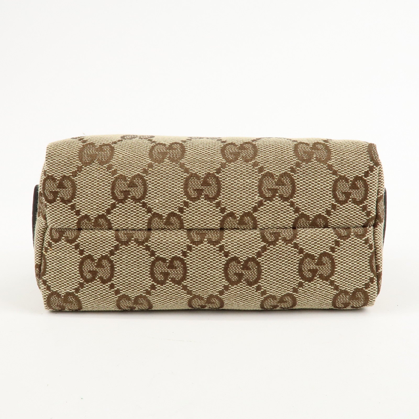 GUCCI GG Canvas Leather Pouch Cosmetic Pouch Beige Brown 29596