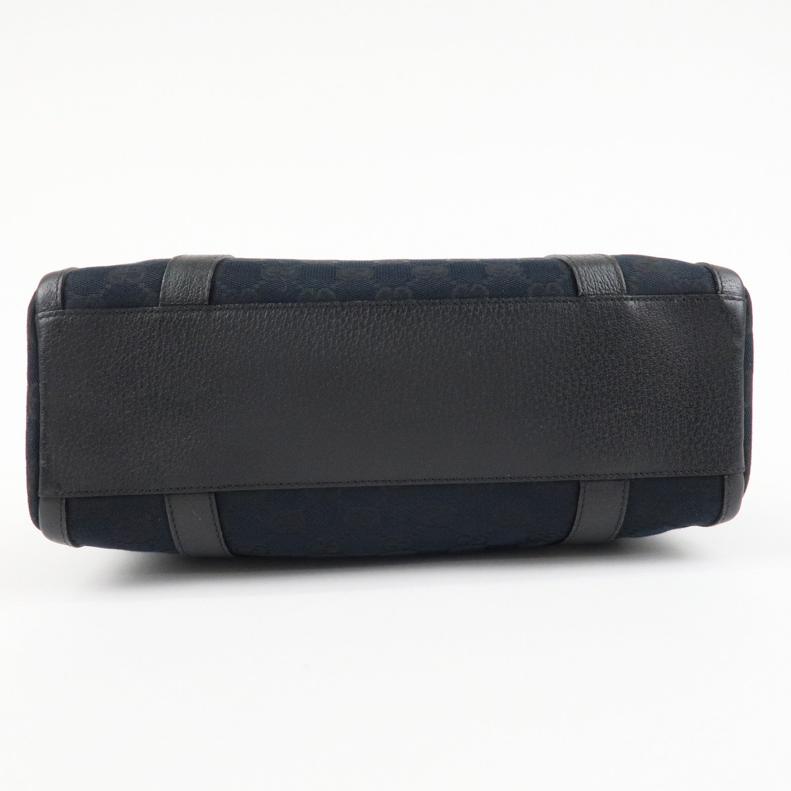 GUCCI Abbey GG Canvas Leather Mini Boston Bag Black 130942 Used