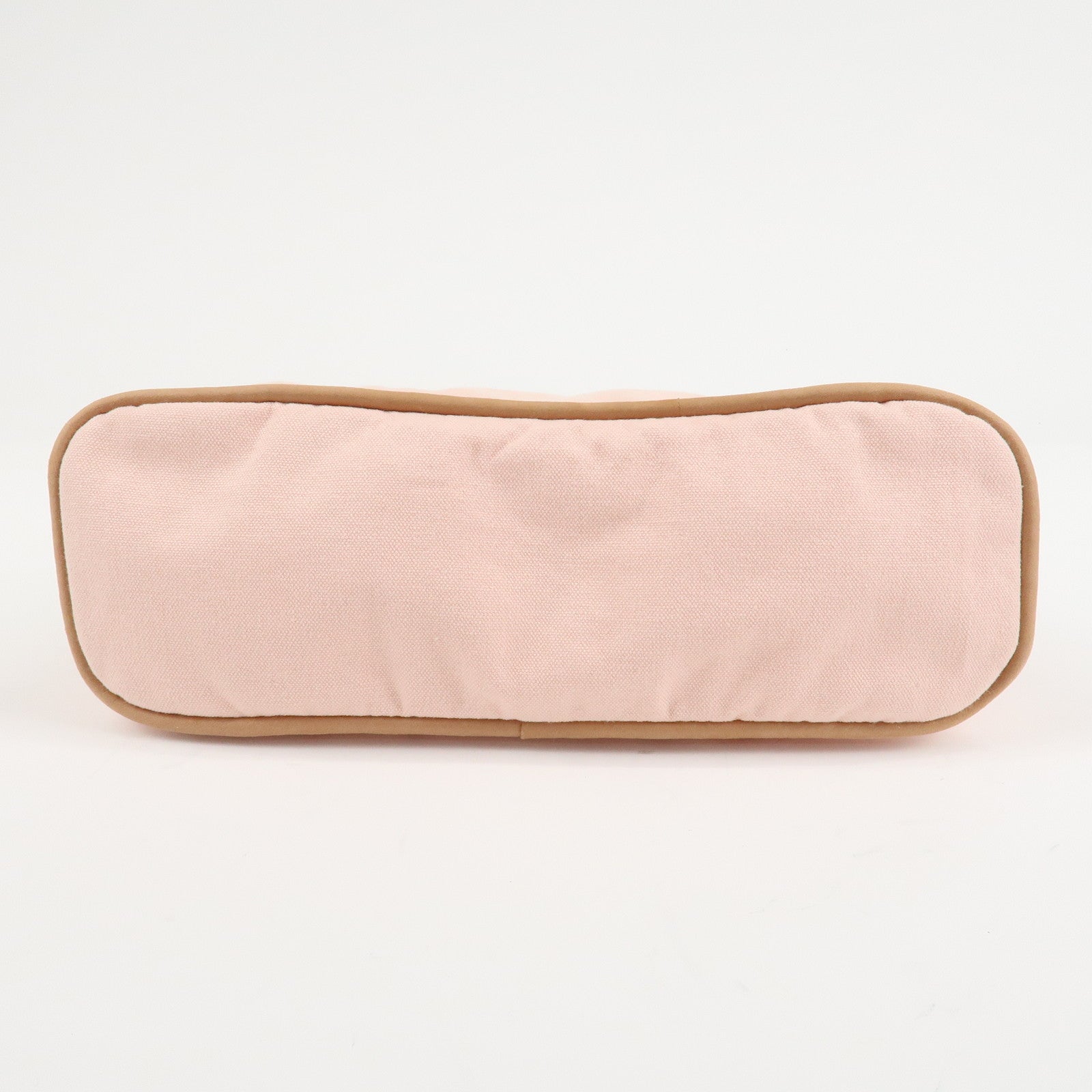 HERMES Canvas Leather Bolide PM Pouch Cosmetic Pouch Pink