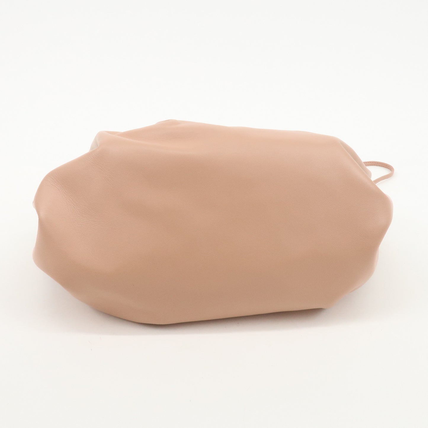 LOEWE Anaglam Leather Shoulder Bag Drawstring Bag Pink Beige