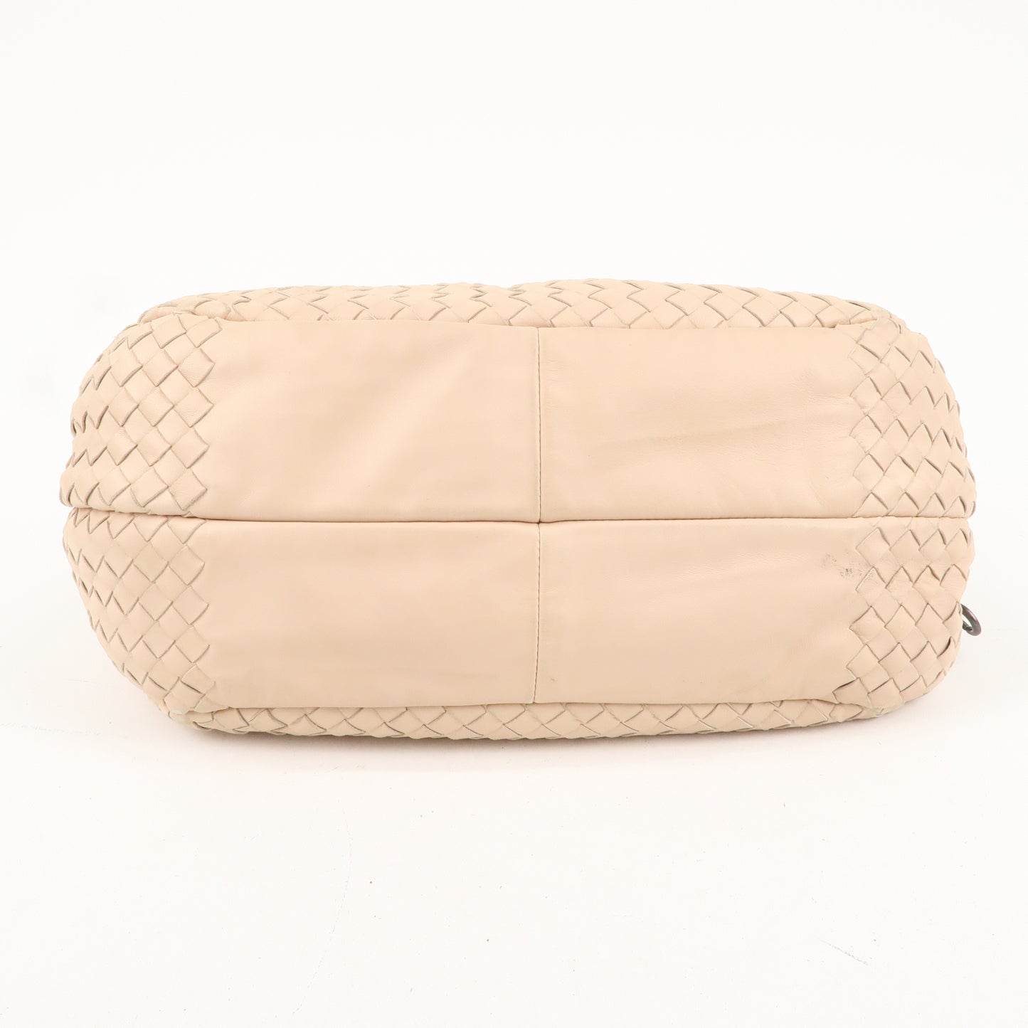 BOTTEGA VENETA Intrecciato Leather Shoulder Bag Pink Beige 125787