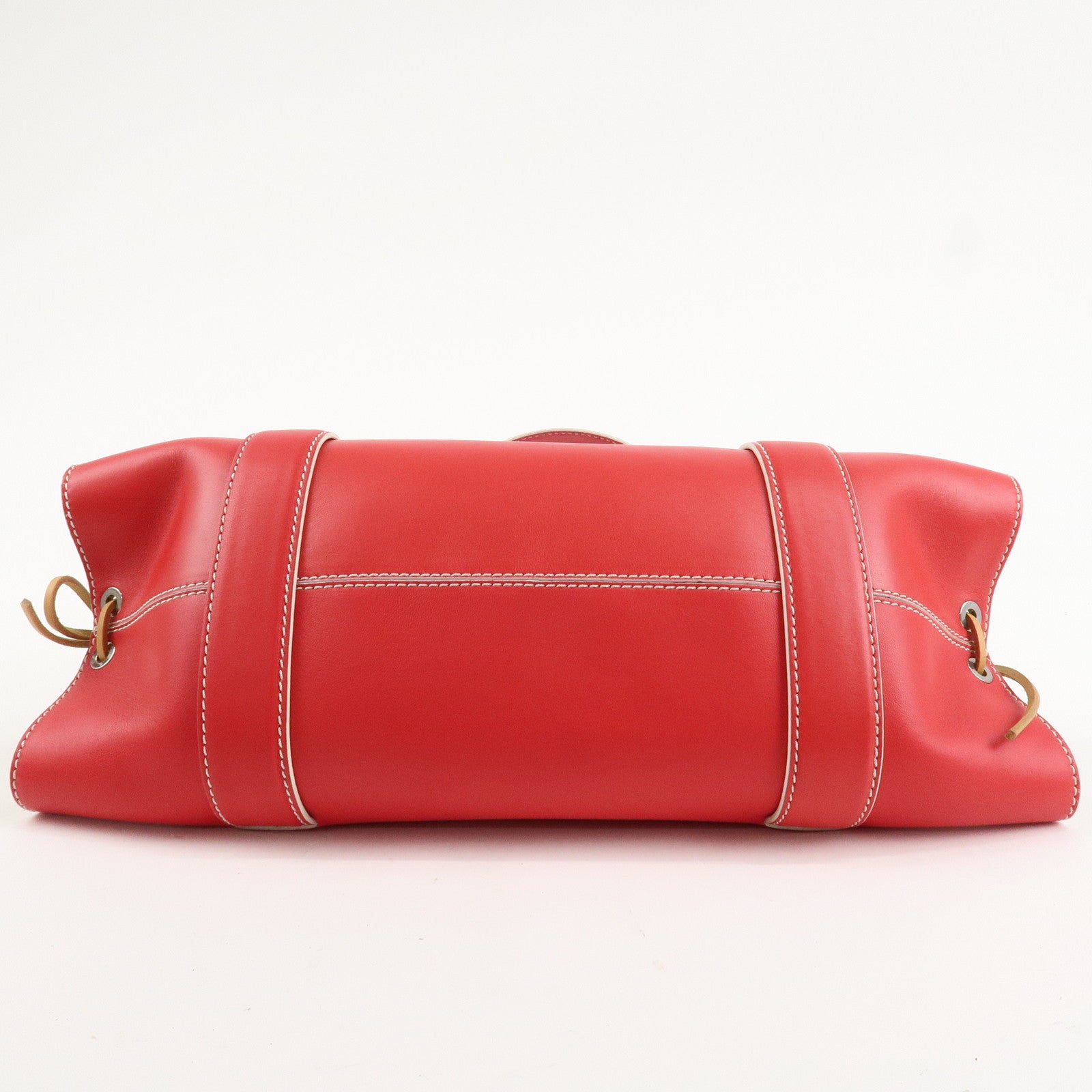 TOD'S Leather Hand Bag Shoulder Bag Red Used