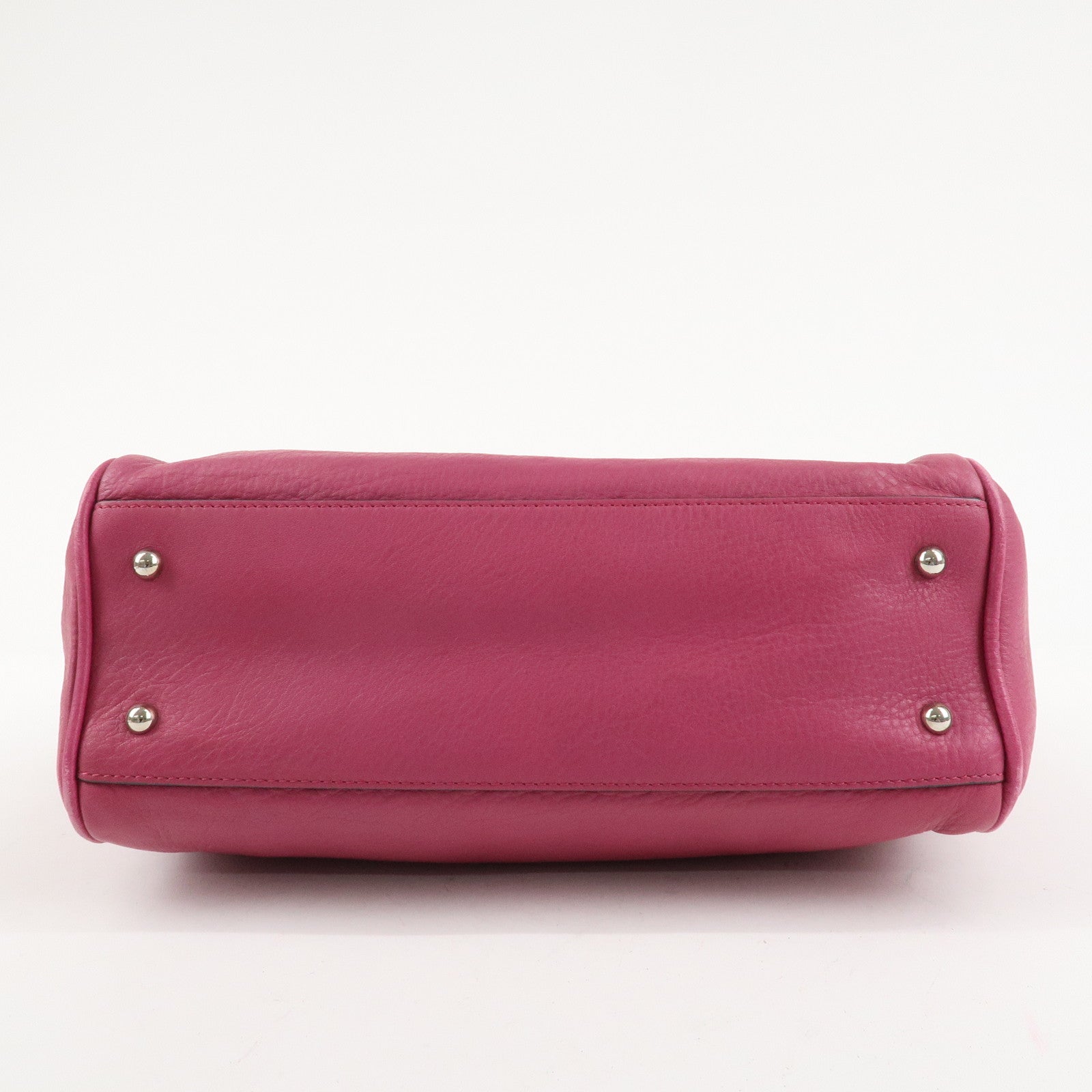 LOEWE Leather Tote Bag Hand Bag Shoulder Bag Medium Pink Used