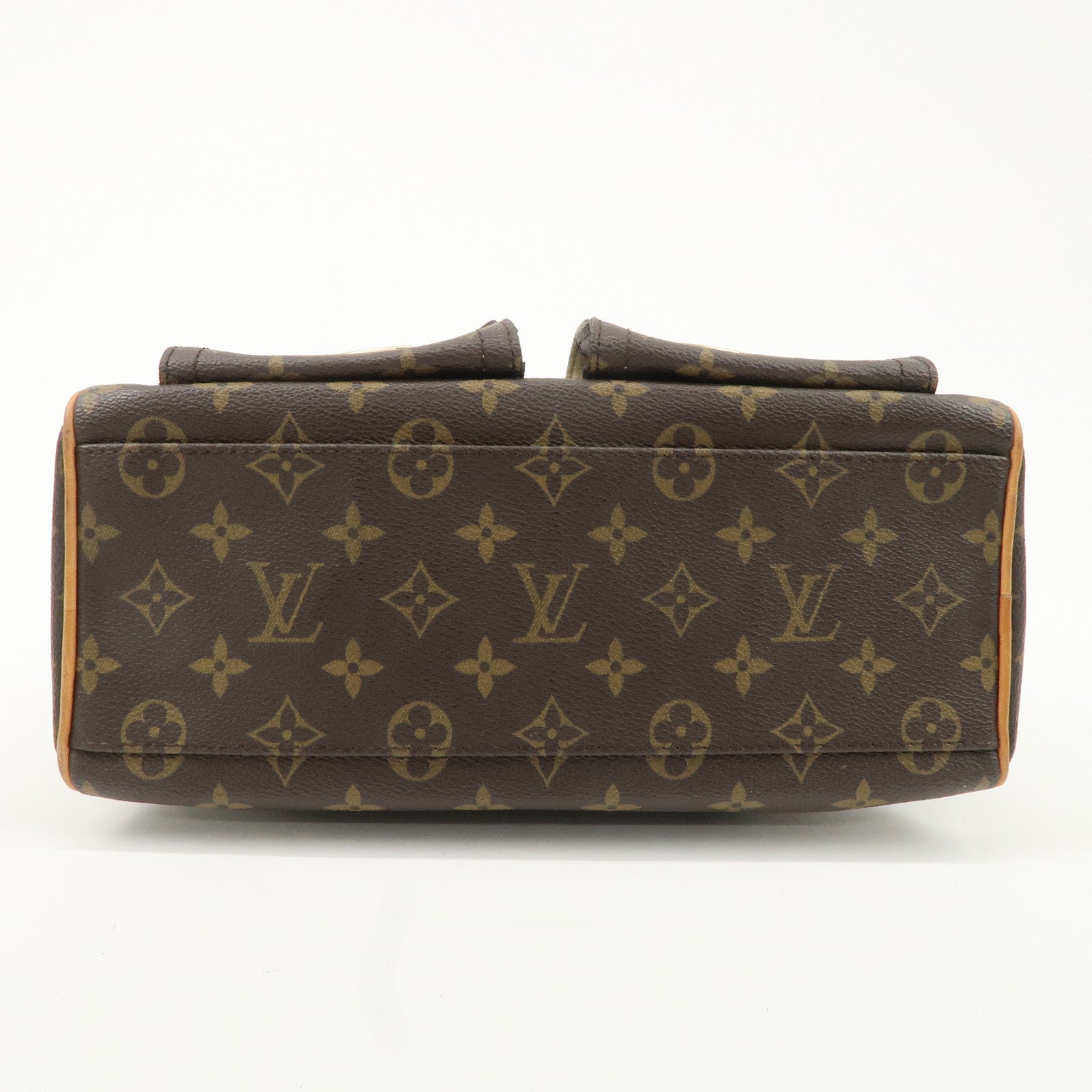 Louis Vuitton Monogram Manhattan PM Hand Bag Brown M40026