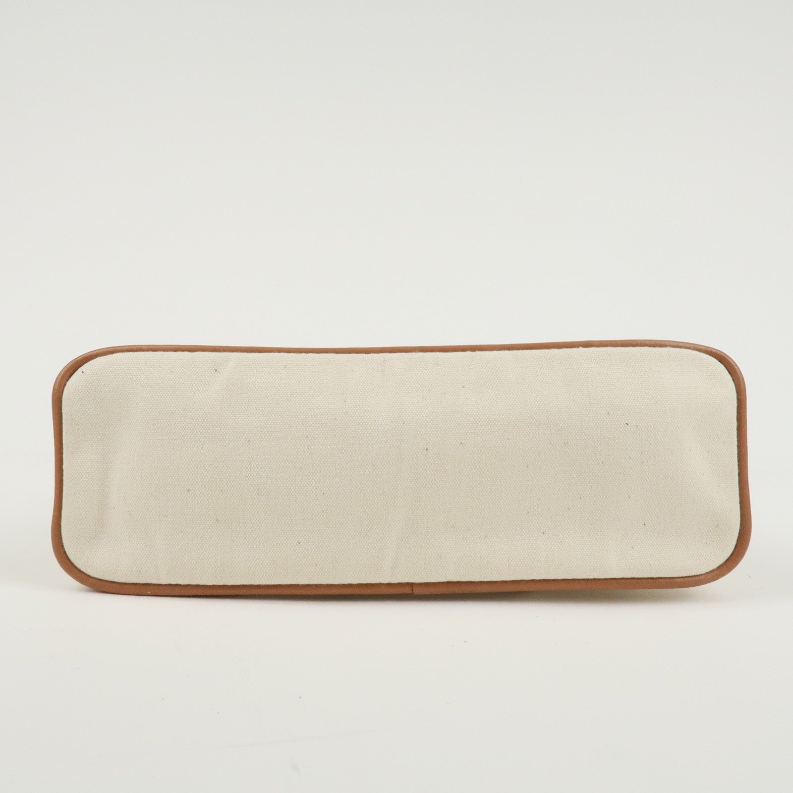 HERMES Canvas Leather Bolide Pouch MM Ivory Used