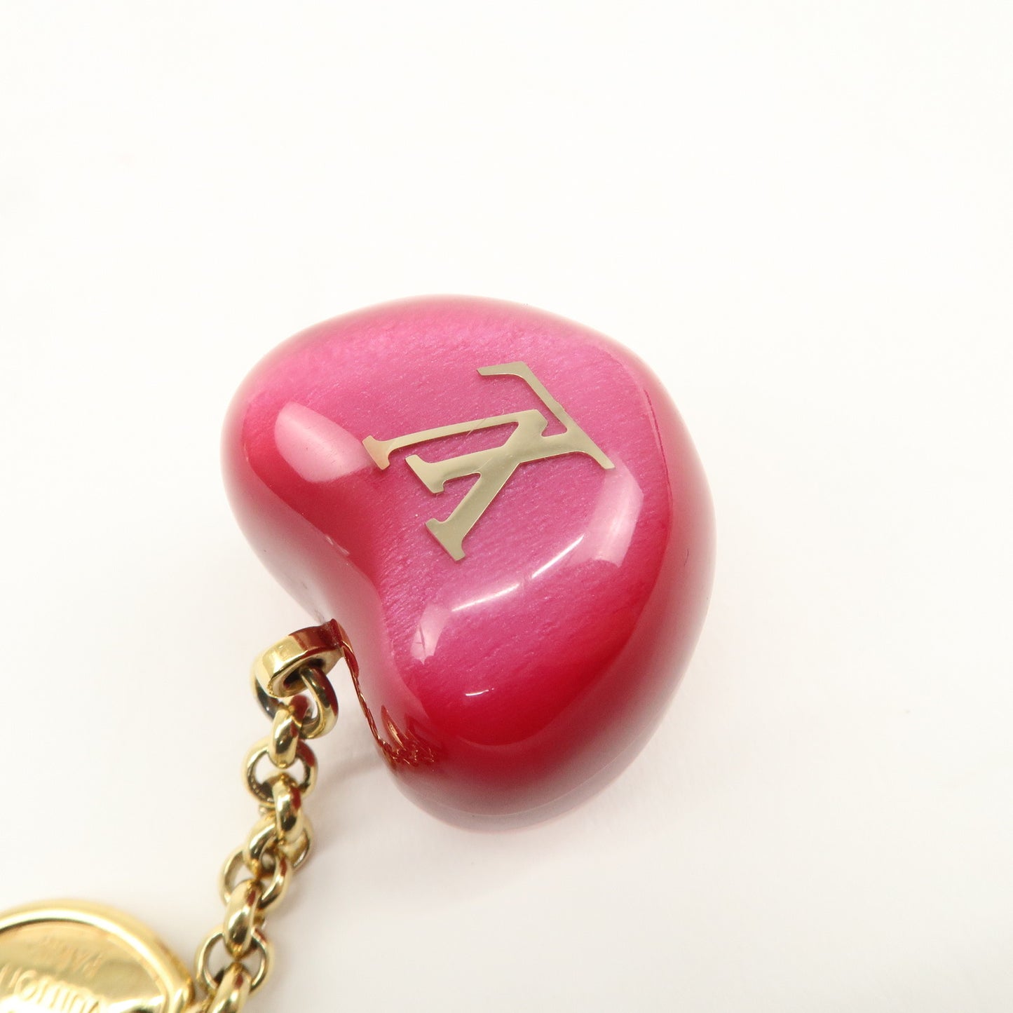 Louis Vuitton Porte Cles Pomme Heart Apple Key Ring Charm M66495