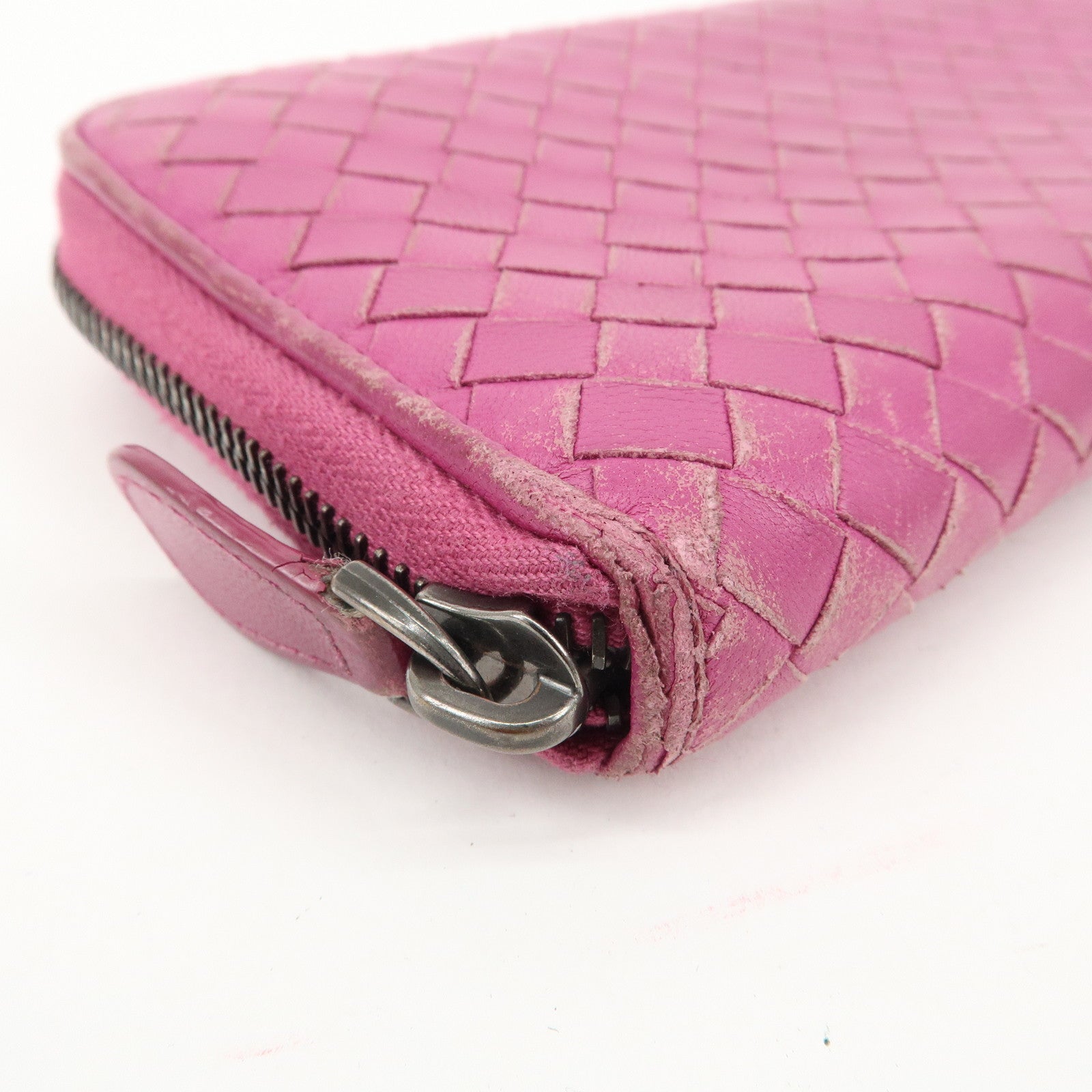 BOTTEGA VENETA Set of 2 Intrecciato Leather Wallet Pink