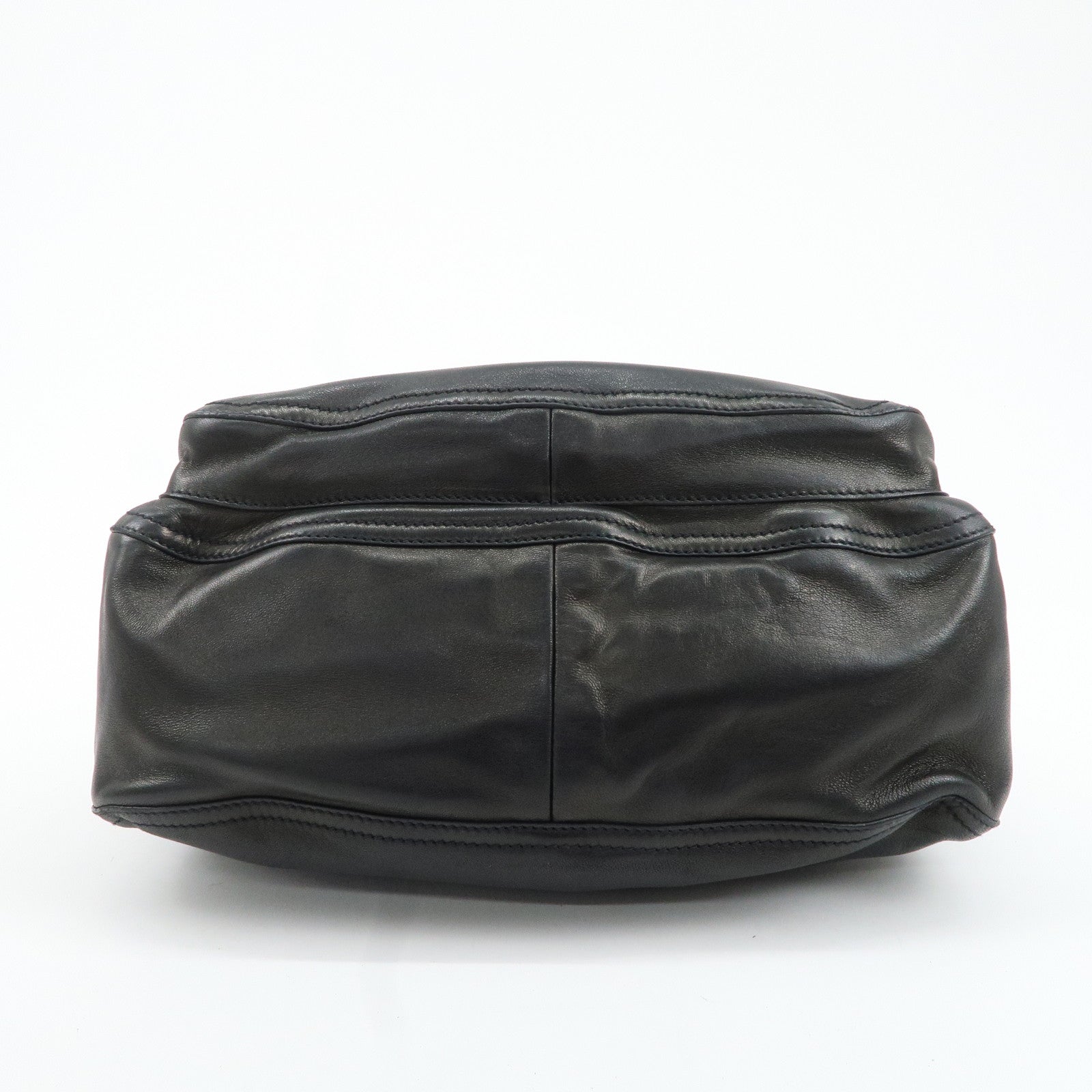 PRADA Leather Tote Bag Black Used